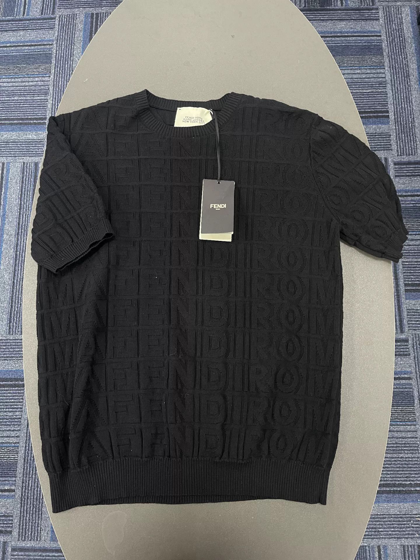 black fendi knitted pullover sweater