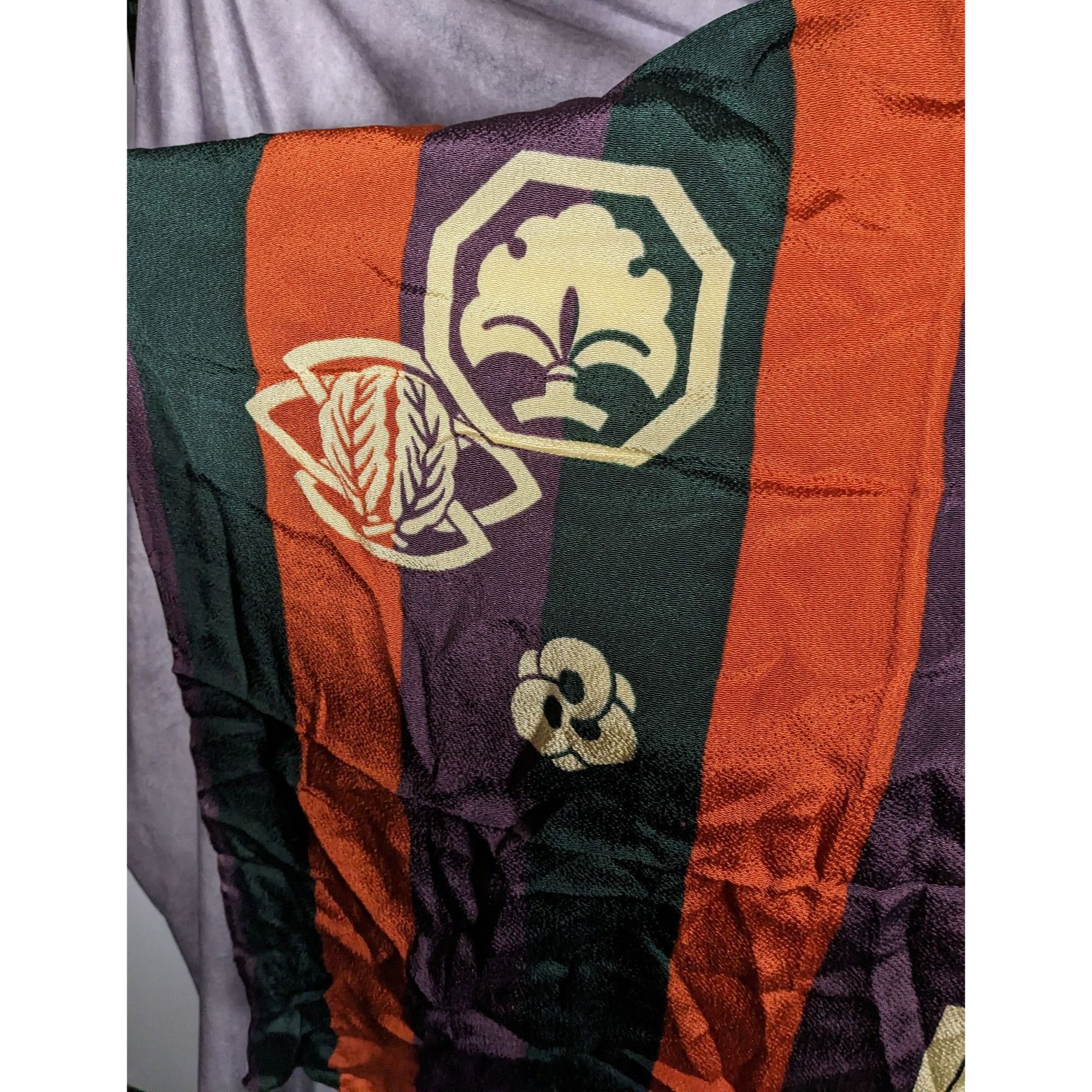 Other Unique Green Orange And Purple Stiped Spring Motif Square Sc Size ONE SIZE - 8 Thumbnail