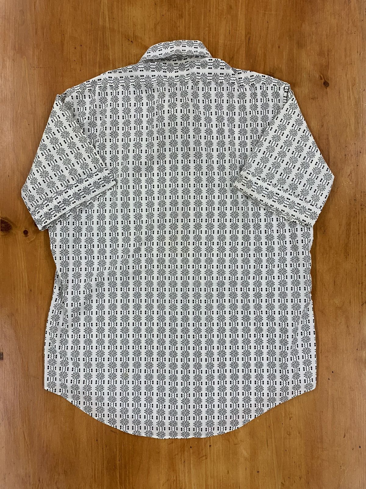 Vintage Vintage 1970s Lattice Design Shirt Size US L / EU 52-54 / 3 - 2 Thumbnail