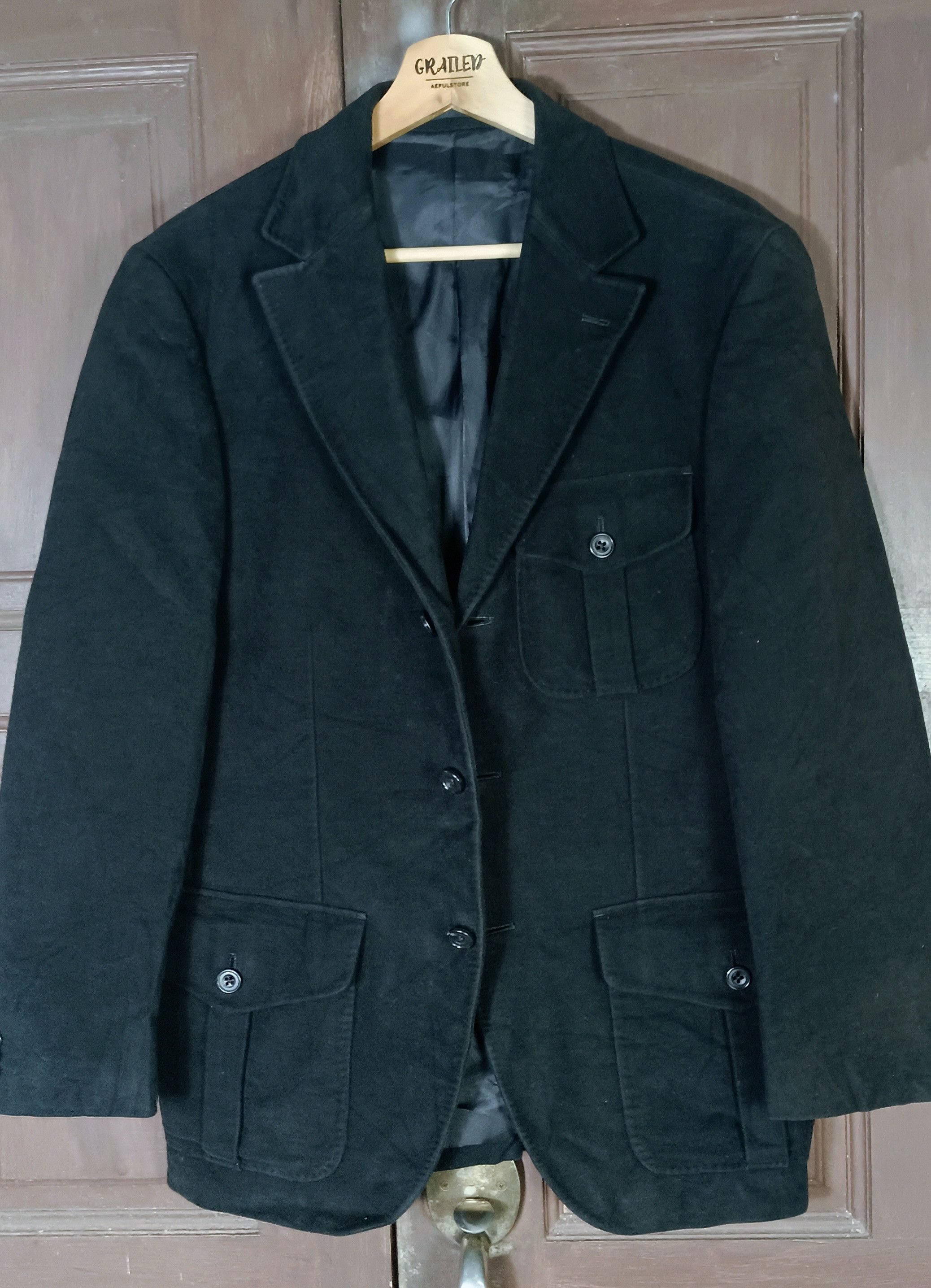 Daniel Hechter × Japanese Brand × Vintage Vintage🔥 Daniel Hecther PARIS MICROTEX Men Black Blazer Size US S / EU 44-46 / 1 - 4 Thumbnail