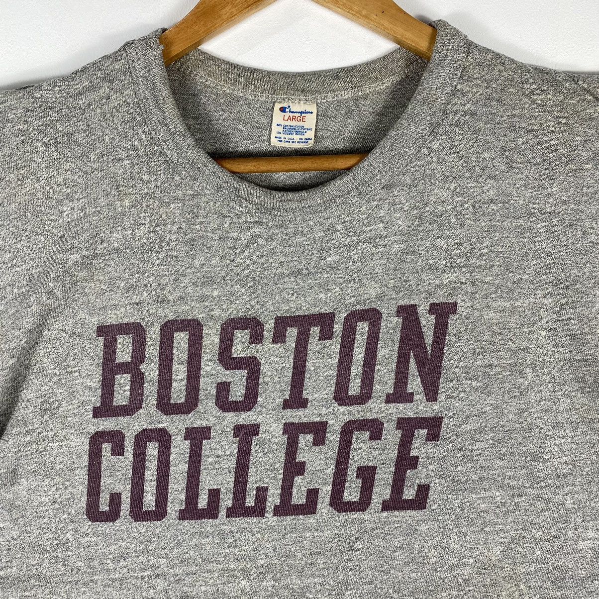 Champion × Vintage Vintage 80's CHAMPION BOSTON COLLEGE Tee Size US L / EU 52-54 / 3 - 3 Thumbnail