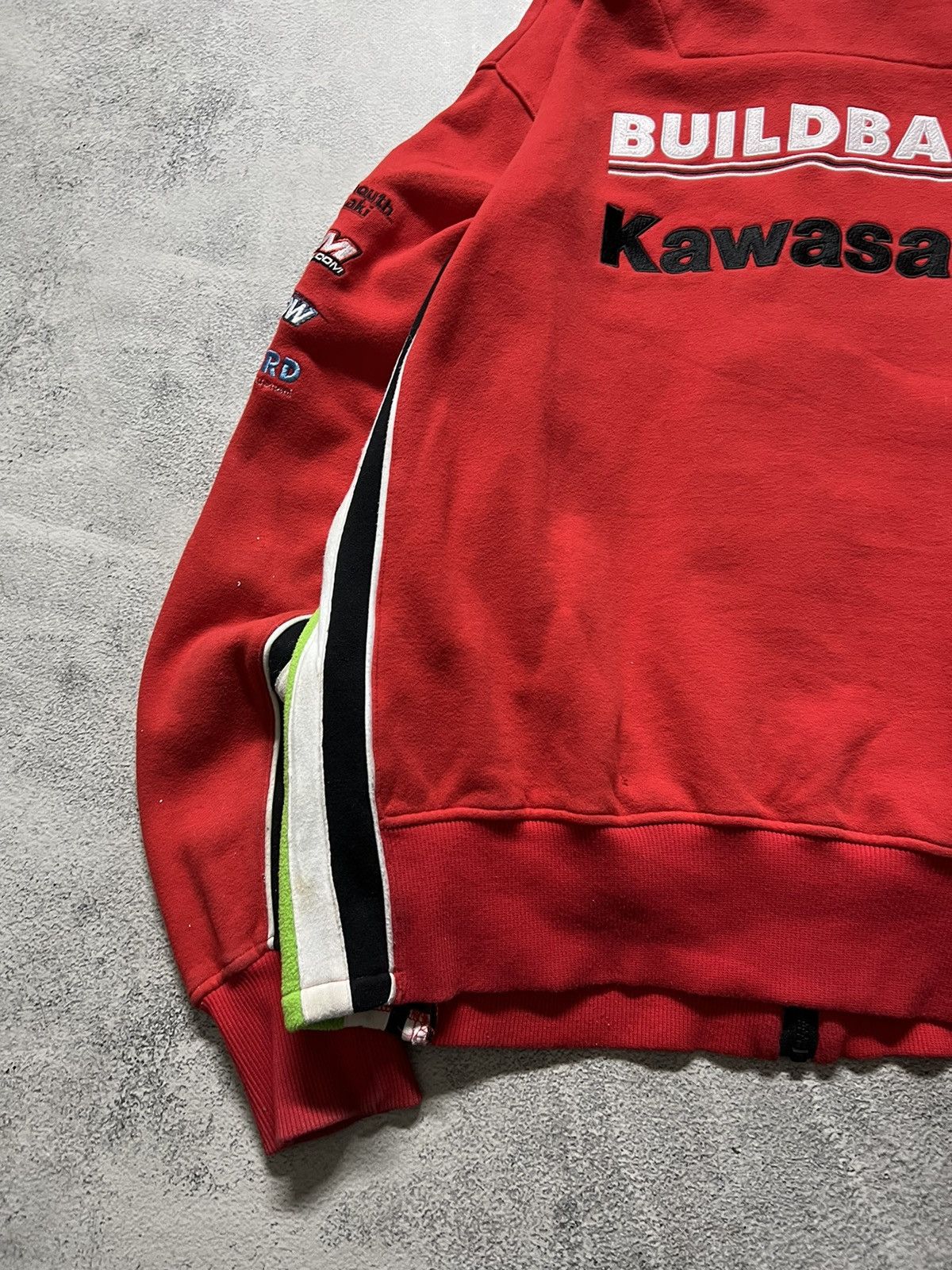 Vintage Vintage Y2k Kavasaki ❤️ Buldbase Racing Zip Sweatshirt 00’s Size US L / EU 52-54 / 3 - 17 Thumbnail