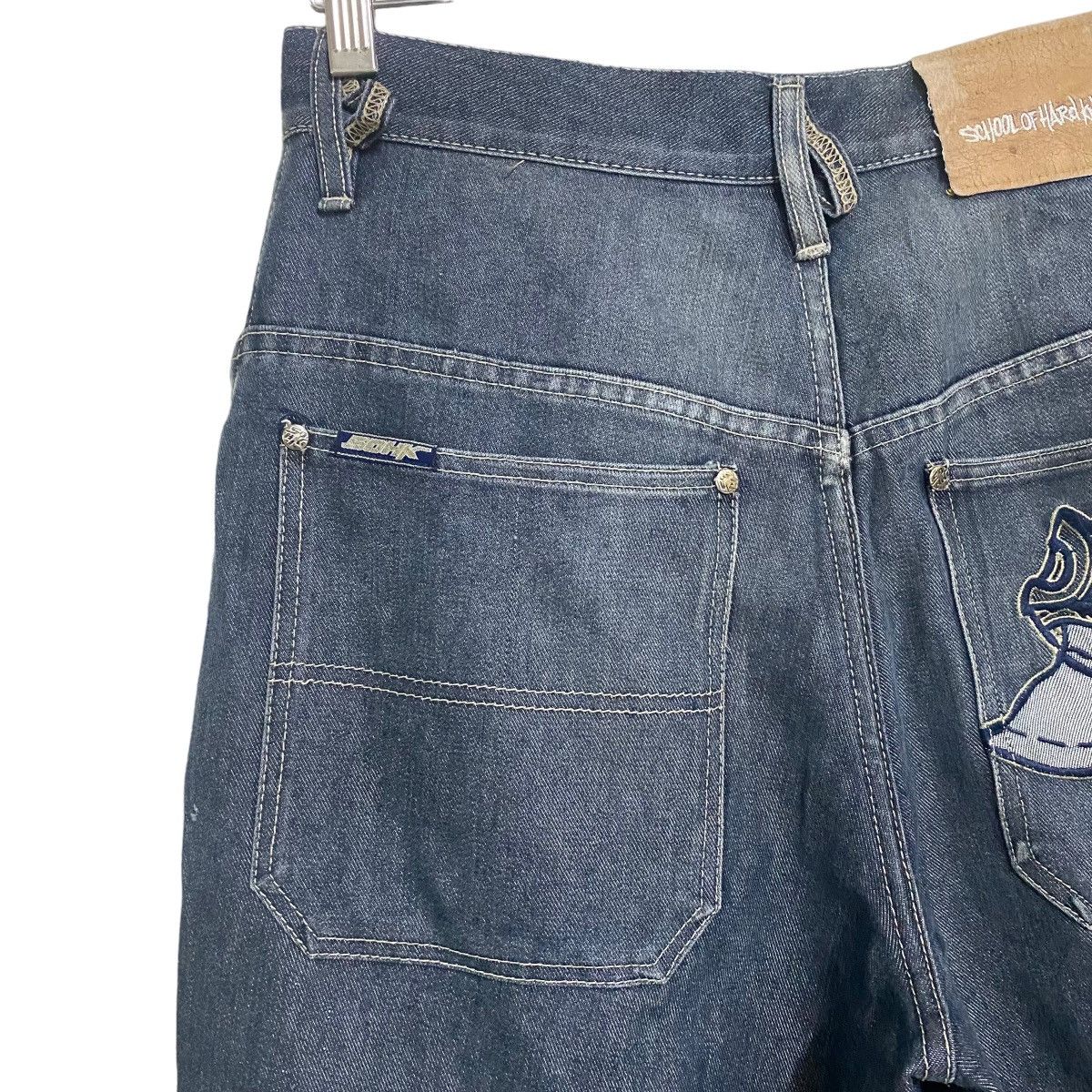 JNCO Vintage SOHK School Of Hard Knocks Denim Baggy Pants Size US 31 - 12 Thumbnail