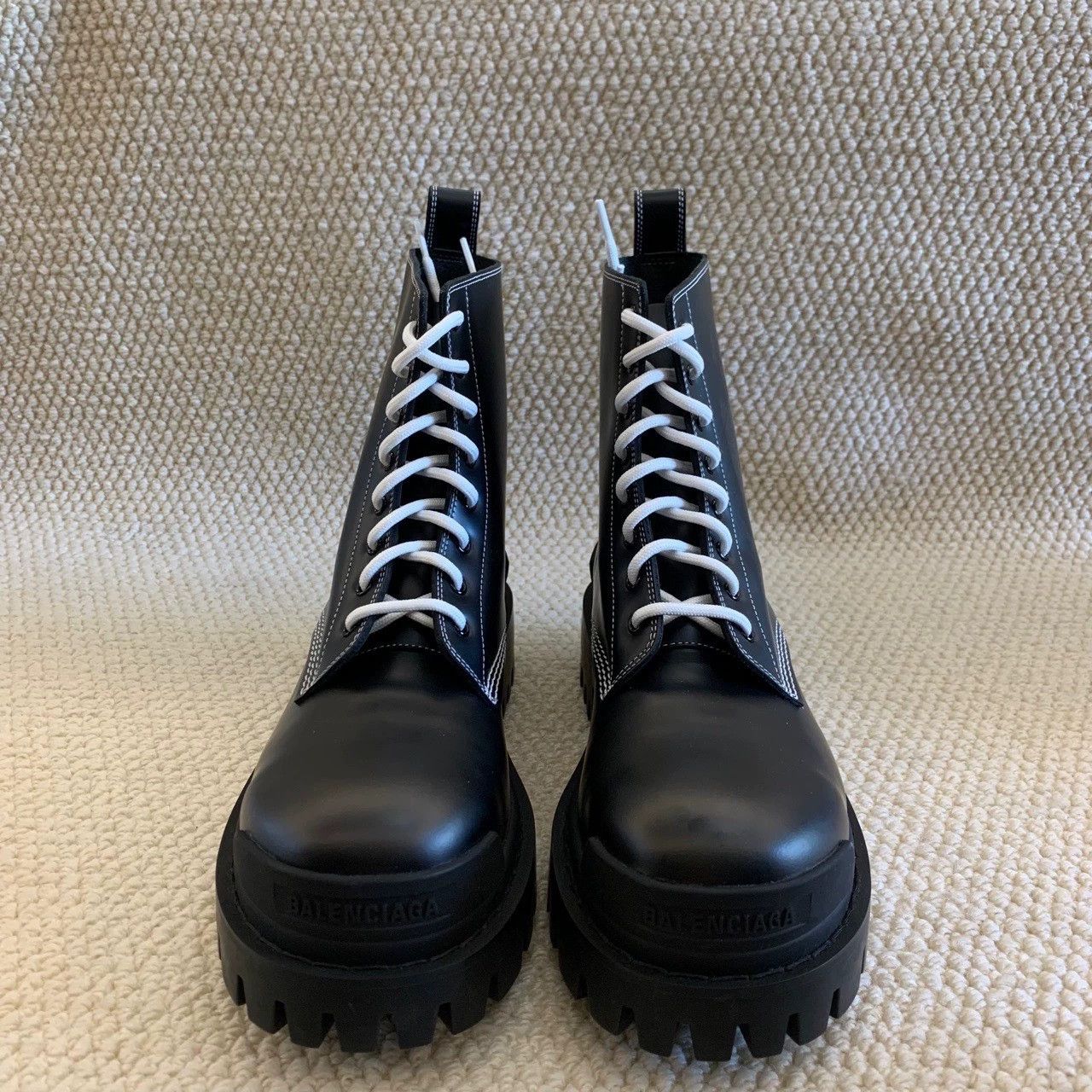 Balenciaga Balenciaga Strike lace-up vintage black boots Size US 7 / IT 37 - 1 Thumbnail