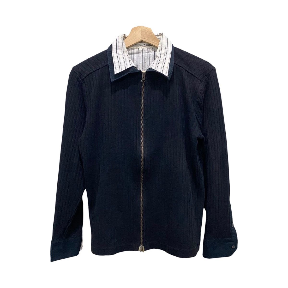semanticdesign Semantic Design Hybrid Knit Zip Up Jacket Ribbed Pleated Size US S / EU 44-46 / 1 - 1 Thumbnail