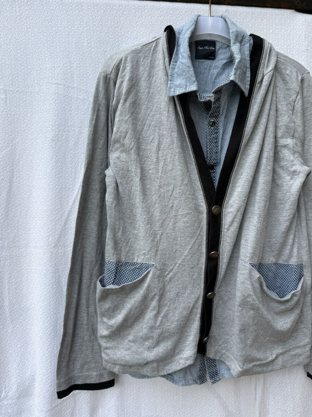 Yohji Yamamoto Double layers cardigan hoodie button up shirt Size US M / EU 48-50 / 2 - 6 Thumbnail