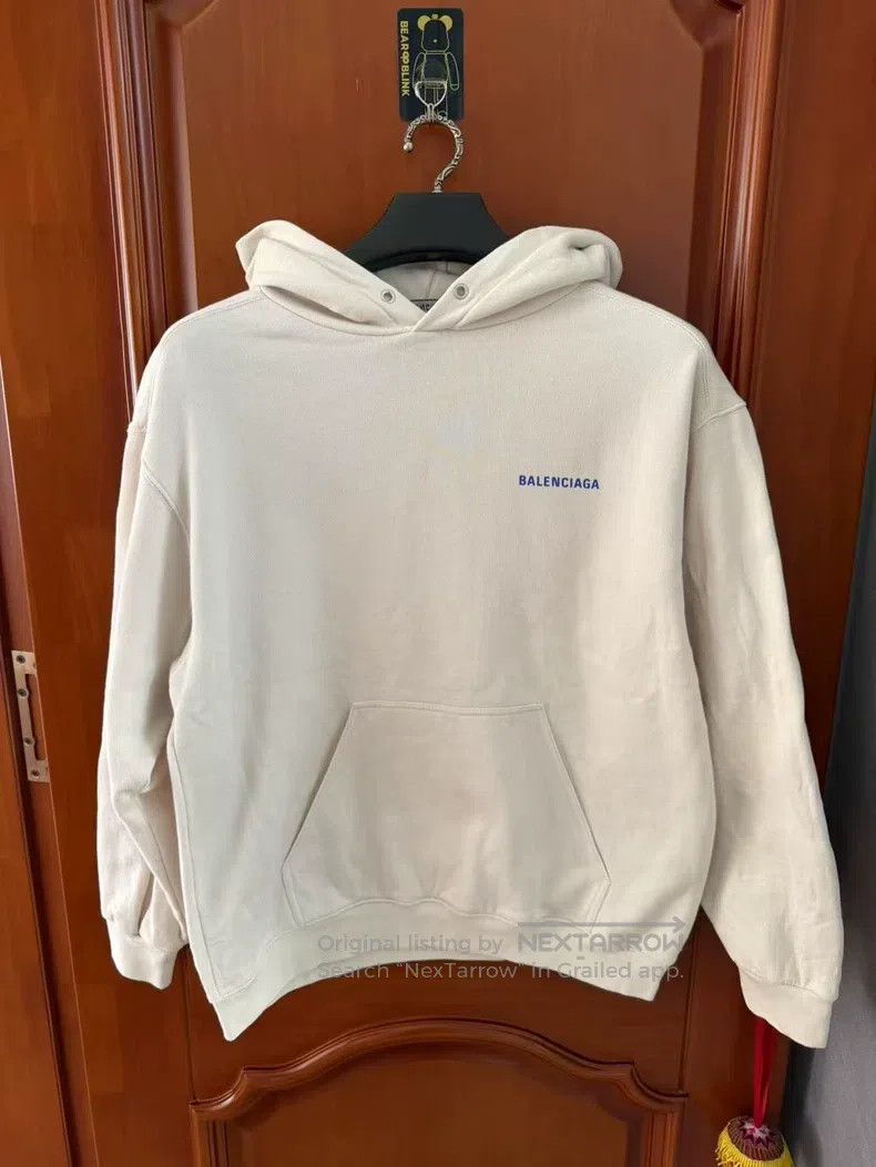 Balenciaga Beige Hooded Sweatshirt