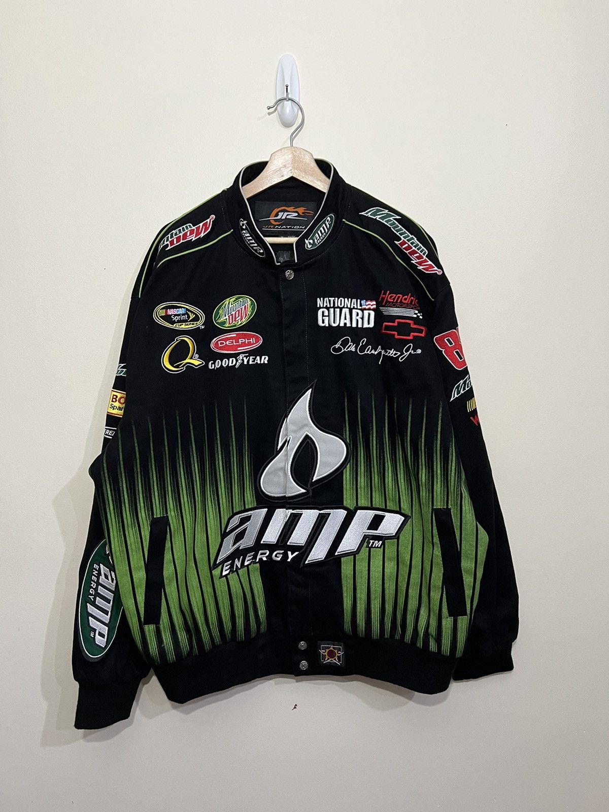 image of Jeff Hamilton x Racing Vintage Amp Energy Racing Jacket in Green, Men's (Size 2XL)