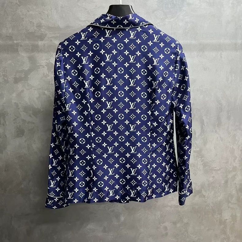 Louis Vuitton Louis Vuitton Blue Pajama Long Sleeve Shirt Size XS / US 0-2 / IT 36-38 - 4 Thumbnail