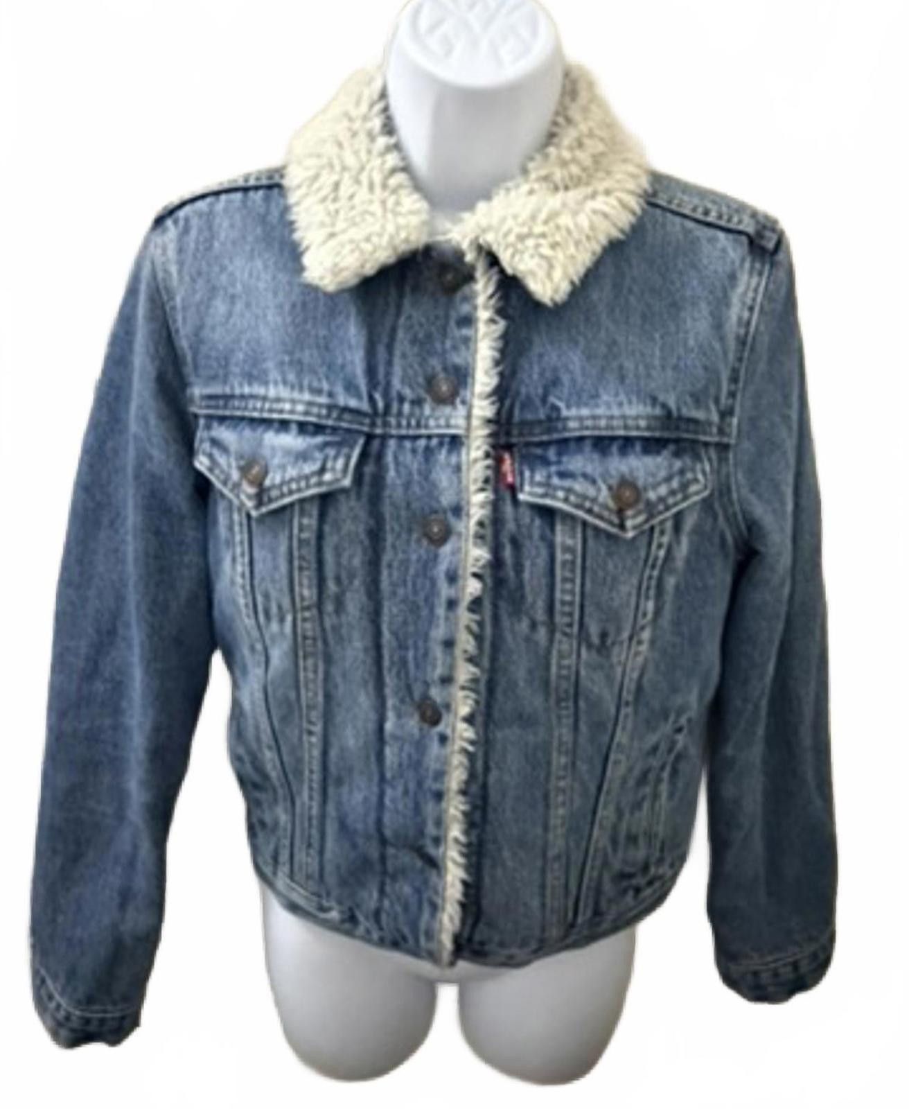 Other LEVI'S Classic Sherpa Jean Jacket in Denim Blue (SMALL) Size S / US 4 / IT 40 - 1 Thumbnail