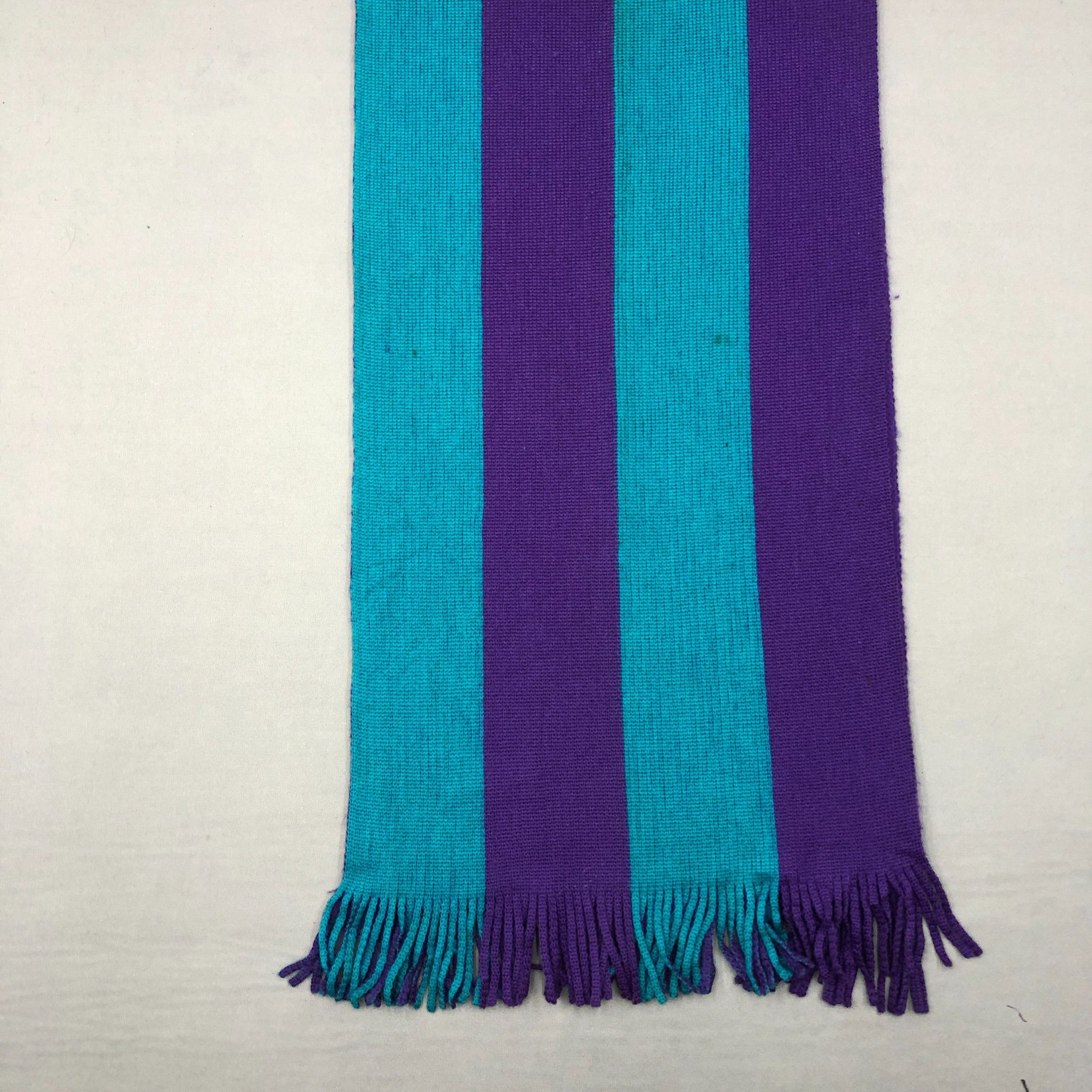 Japanese Brand Vintage Micmac Scarf Muffler Wool Ribbed Knit Scarves Size ONE SIZE - 5 Thumbnail