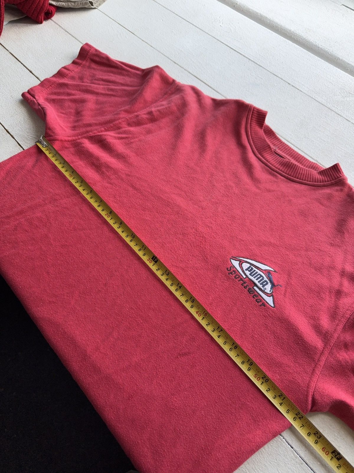 Puma Vintage 90s Faded Red Puma Logo Basic Streetwear Tee Shirt Size US L / EU 52-54 / 3 - 12 Thumbnail