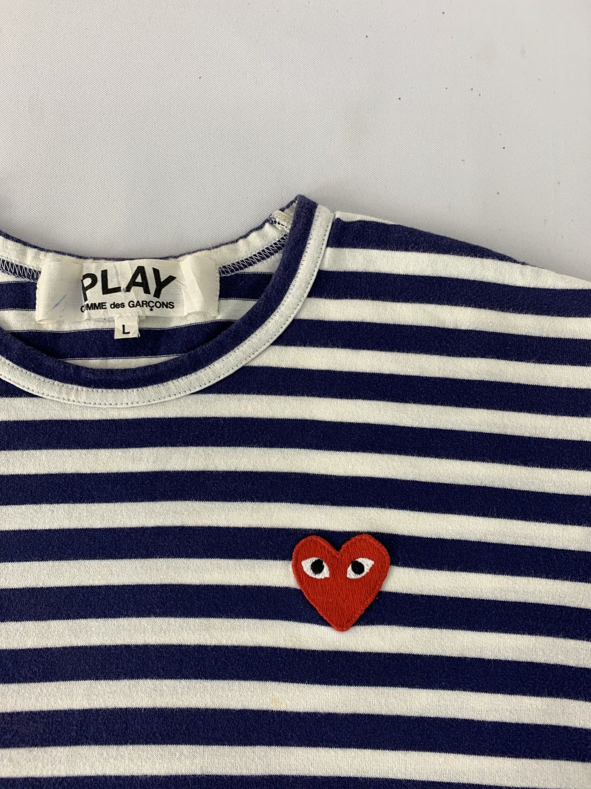 Comme des Garcons PLAY Comme Des Garcon Play Striped Longsleeve Tee Tshirt Size M / US 6-8 / IT 42-44 - 4 Thumbnail