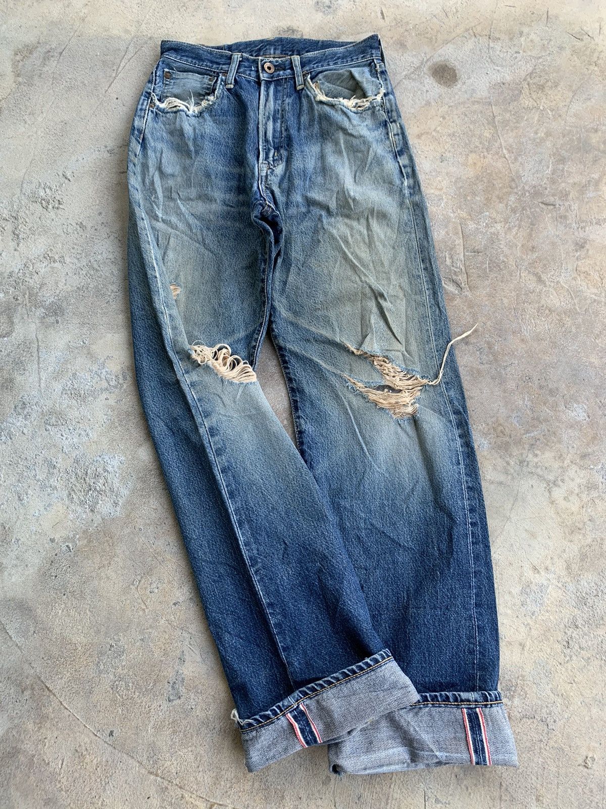 Edwin × If Six Was Nine Vintage Distressed Edwin 505 Redline Selvedge Denim Size US 27 - 5 Thumbnail