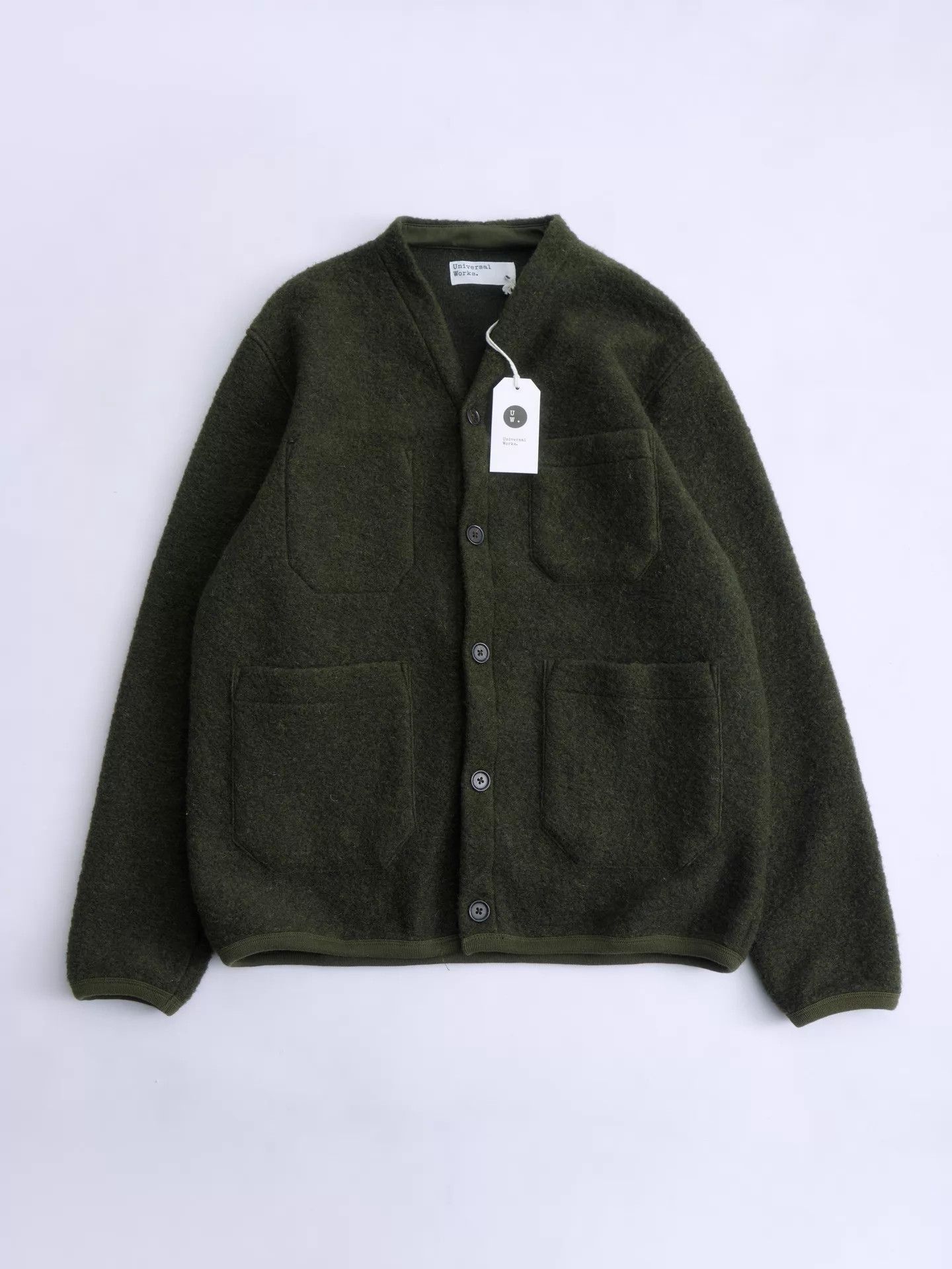 Universal Works UNIVERSAL WORKS Deep Moss Green Wool Cardigan M Size US M / EU 48-50 / 2 - 7 Thumbnail