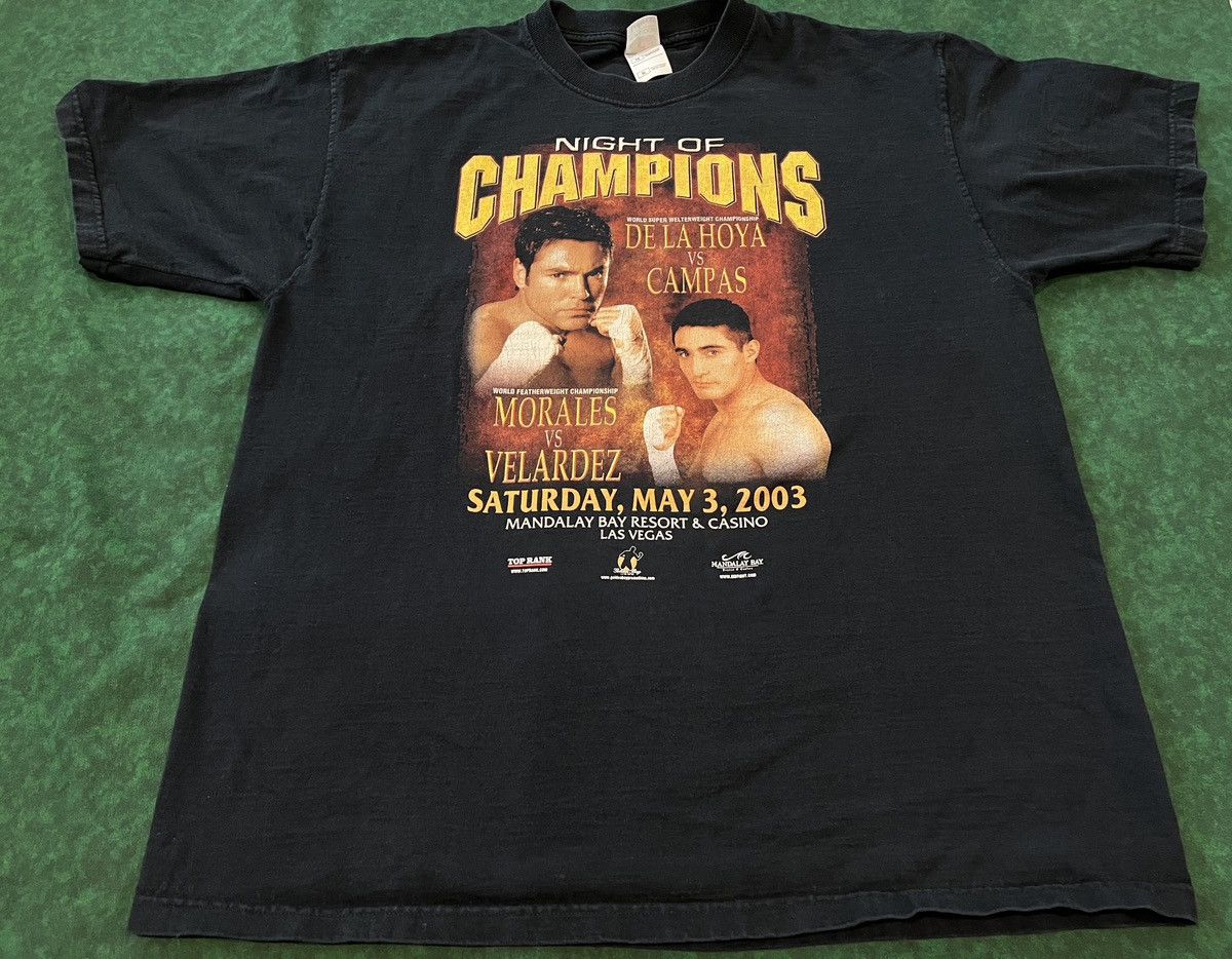 Vintage OSCAR DE LA HOYA WORLD CHAMPIONSHIP BOXING Vs CAMPAS Size US XL / EU 56 / 4 - 1 Thumbnail