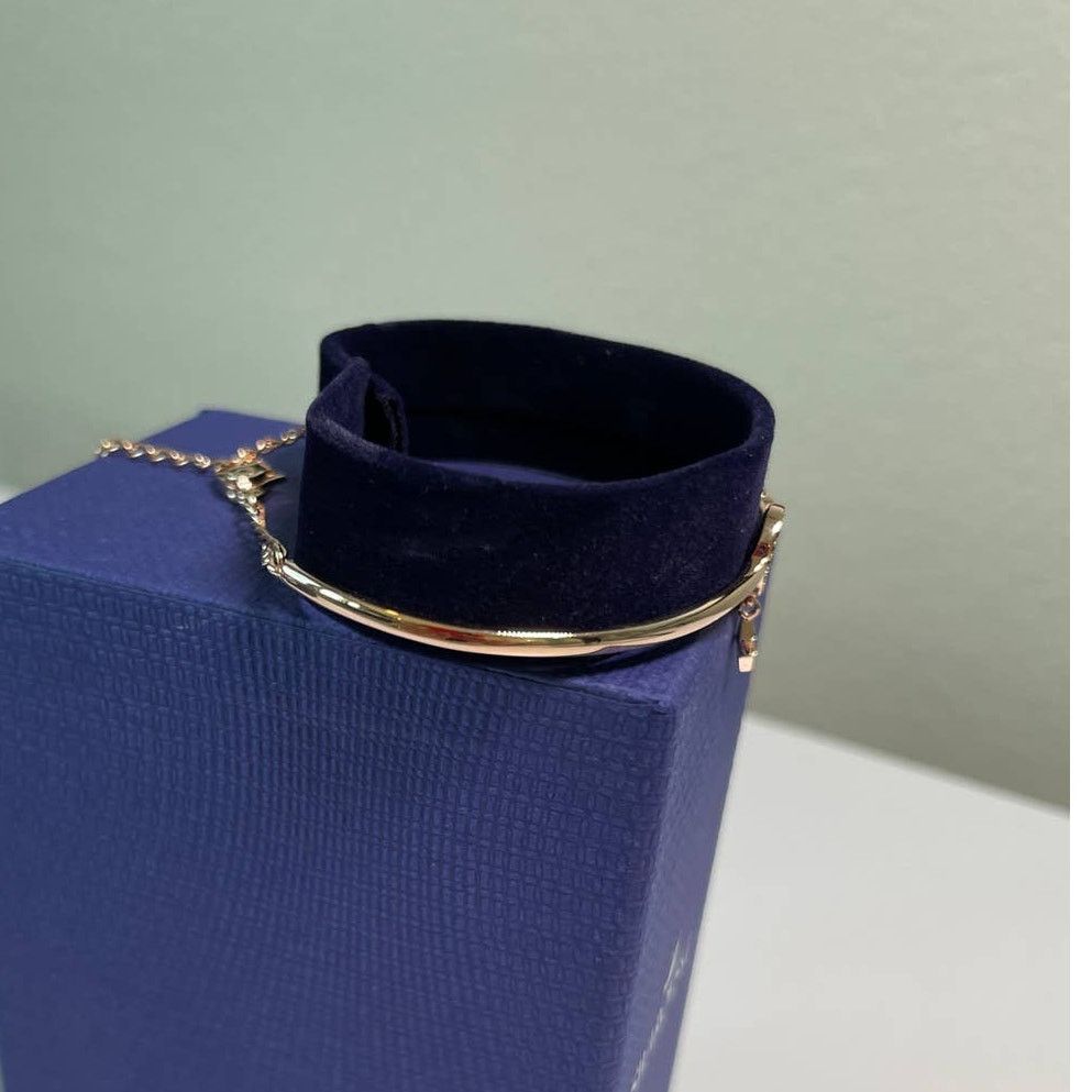 Swarovski Swarovski Crystal Duo Moon Black Rose Gold-Tone Bangle Size ONE SIZE - 3 Thumbnail