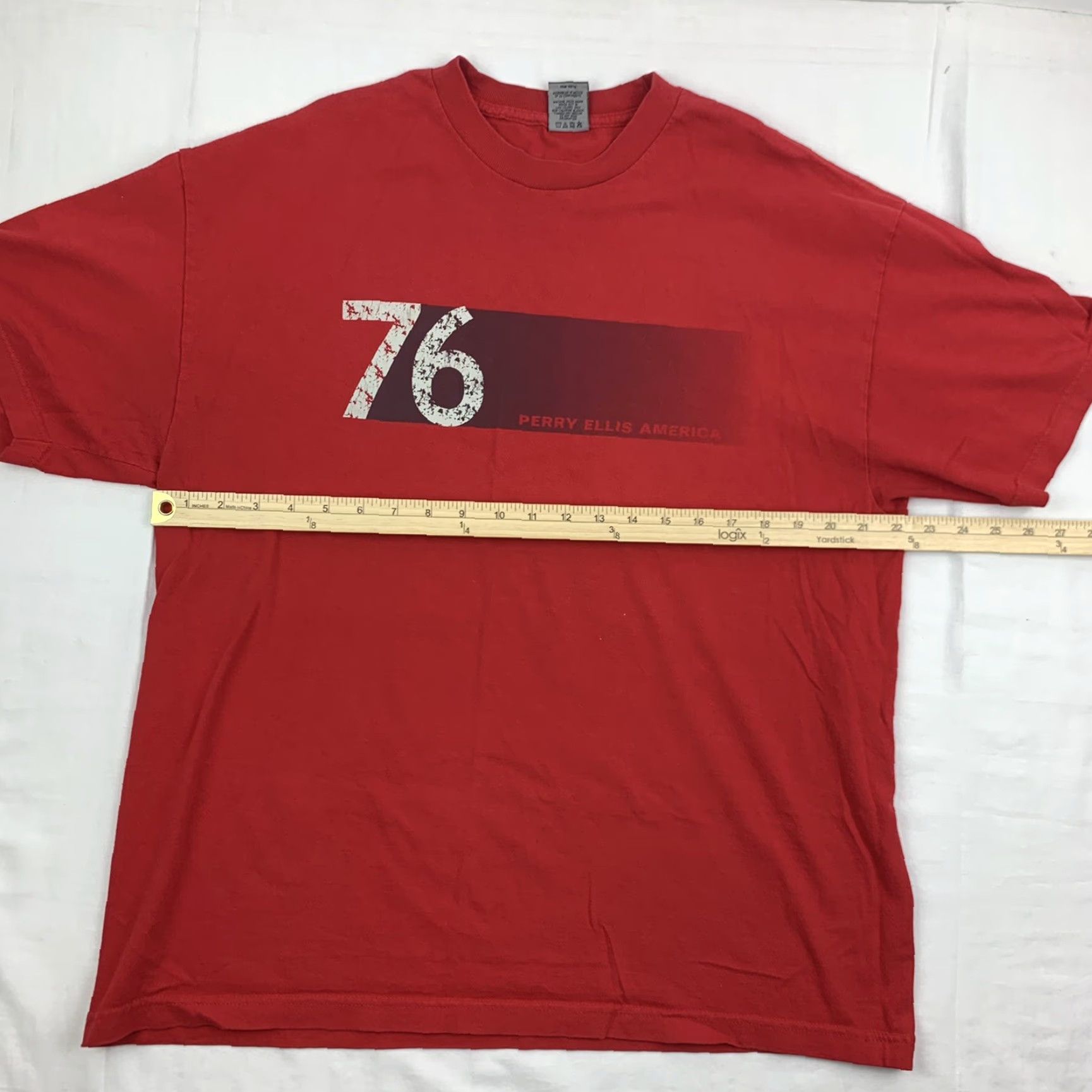 Perry Ellis VINTAGE Perry Ellis T Shirt Adult Large Red Sports America Y2K USA Mens Size US L / EU 52-54 / 3 - 7 Thumbnail