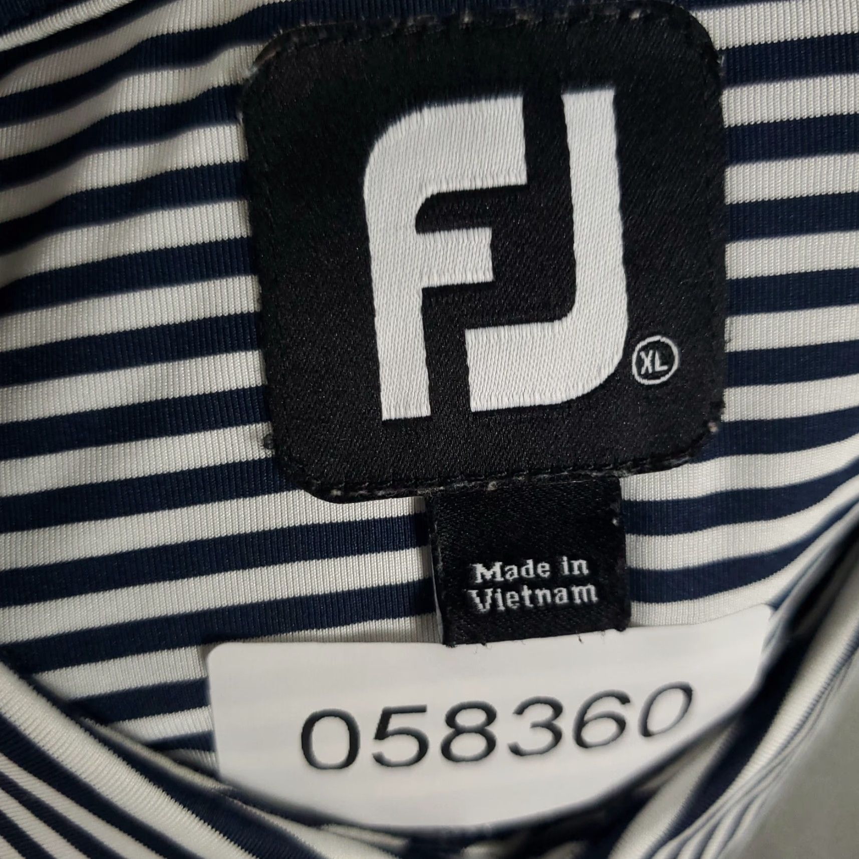 Footjoy FJ Polo Shirt Mens XL Blue Striped Golf Casual Short Sleeve Shirt Size US XL / EU 56 / 4 - 8 Thumbnail