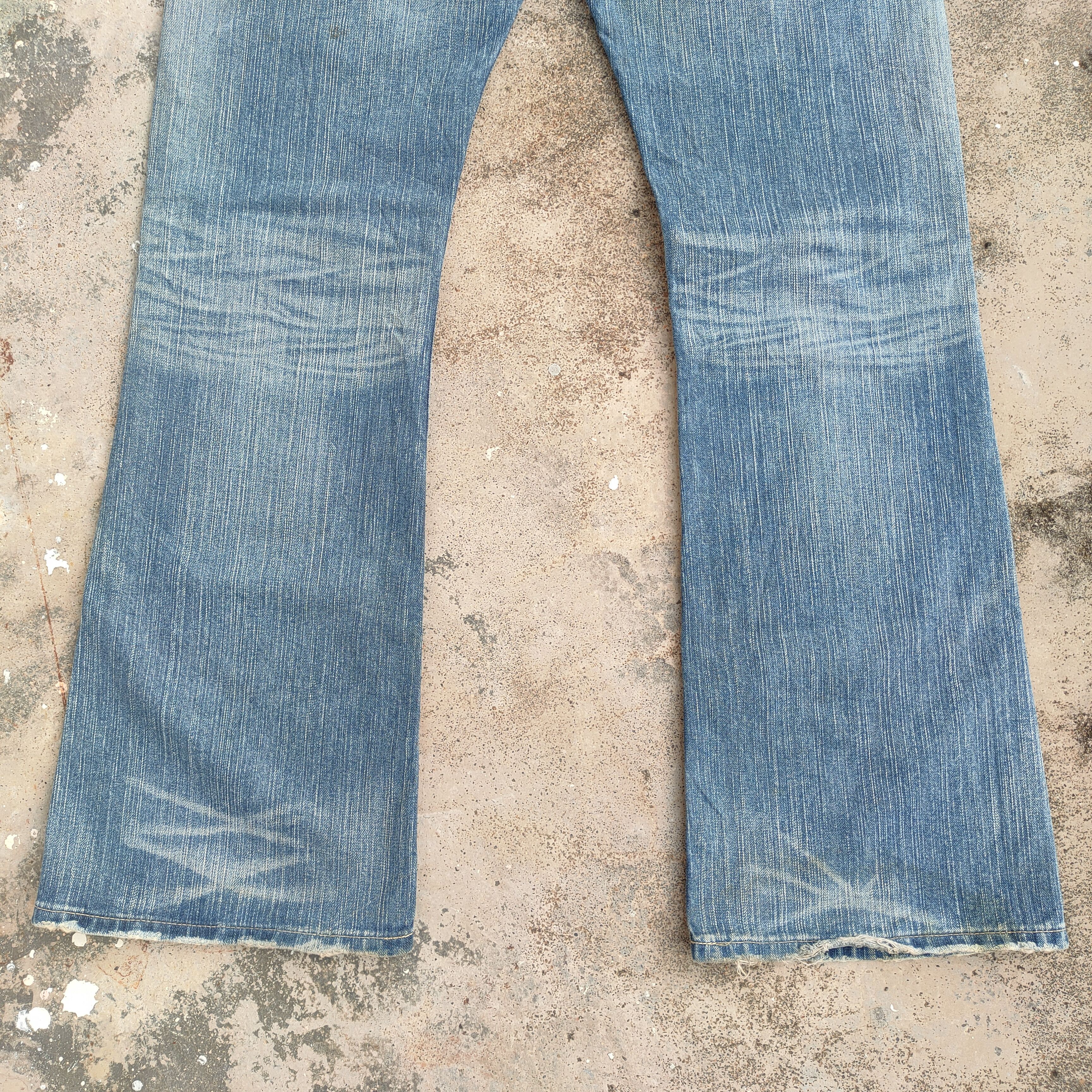 Edwin FLARE VINTAGE EDWIN BOOTCUT RIPPED DENIM JEANS PANTS Size US 35 - 12 Thumbnail