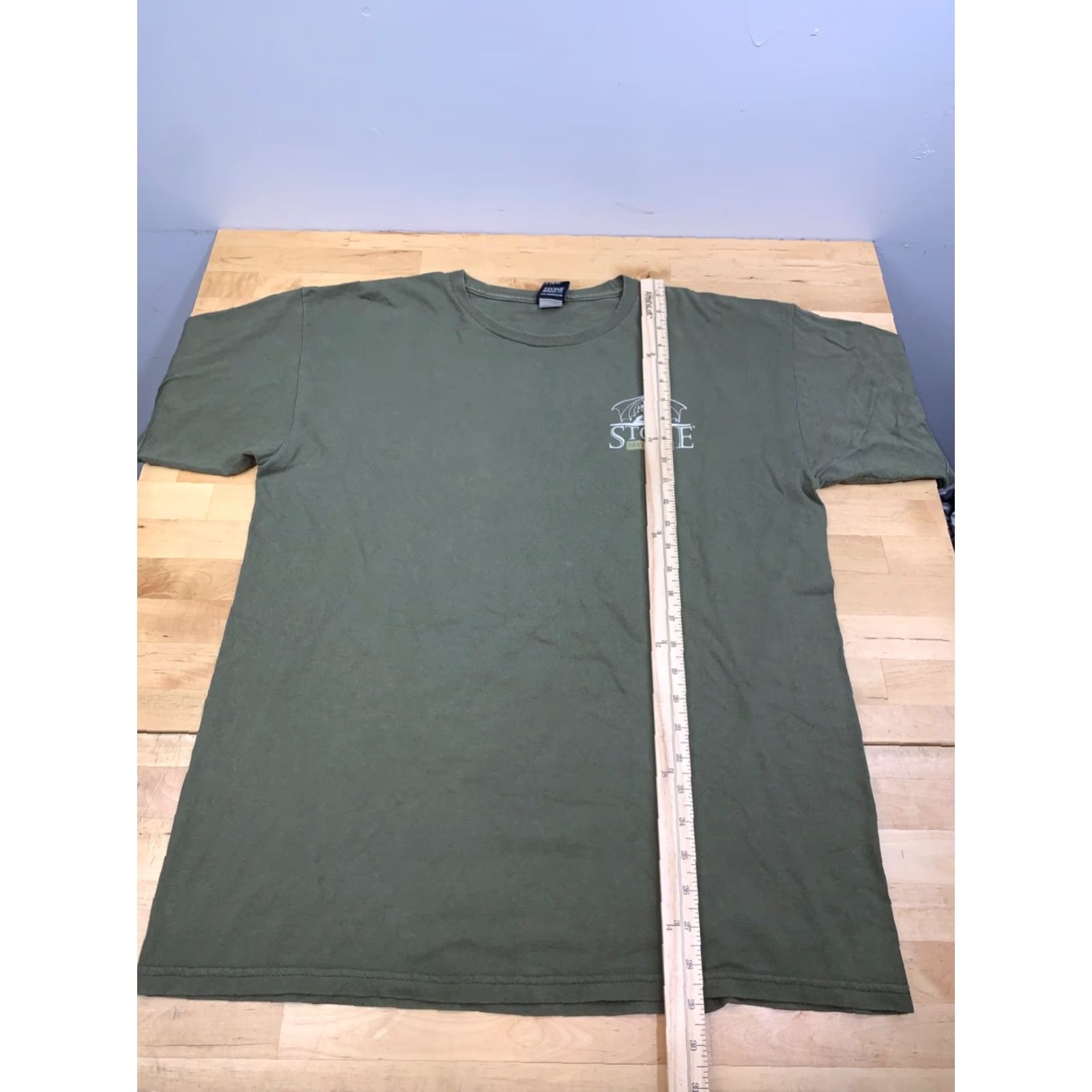 CO Stone Brewing Co Shirt Mens L Olive Green Logo Y2K Beer Brew 12545 Size US L / EU 52-54 / 3 - 6 Thumbnail