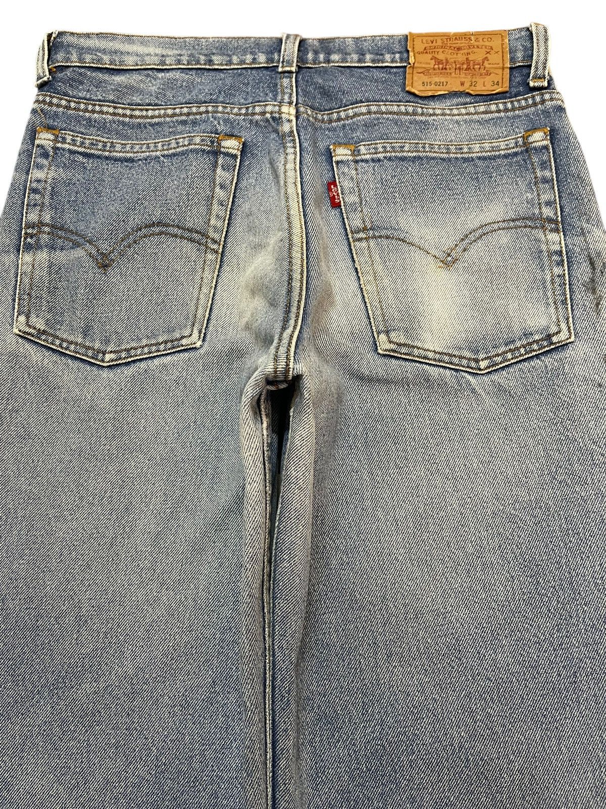 Levi's Vintage 90s Levis 515 Blue Faded Wash Distress Relaxed Fits Size US 32 / EU 48 - 5 Thumbnail