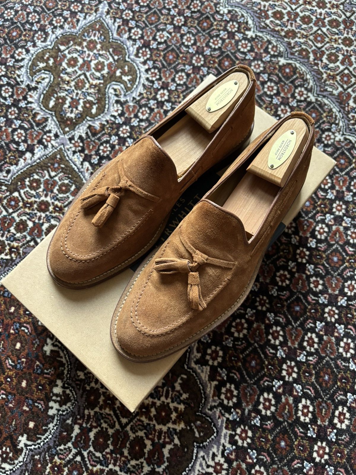 Charles Tyrwhitt Chestnut Brown Suede Tassel Loafer (US 8 / EU 41) Size US 8 / EU 41 - 1 Thumbnail