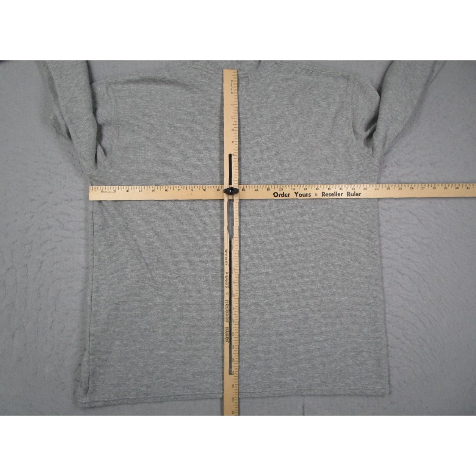 Polo Ralph Lauren VINTAGE Polo Ralph Lauren Hoodie Mens XL Gray Waffle Thermal Pullover Embroidered Pony Mens XL Grey Hooded Pullover Knit Thermal Sweatshirt Size US XL / EU 56 / 4 - 4 Thumbnail