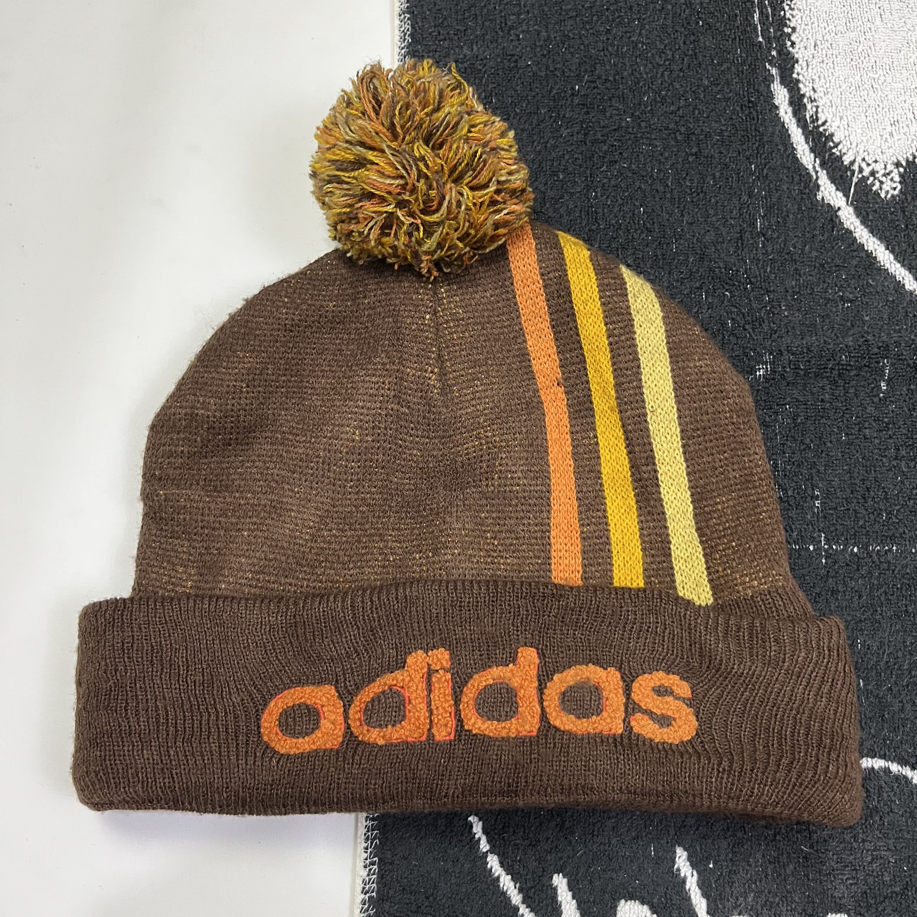 Adidas Vintage Adidas beanie hat Size ONE SIZE - 2 Thumbnail