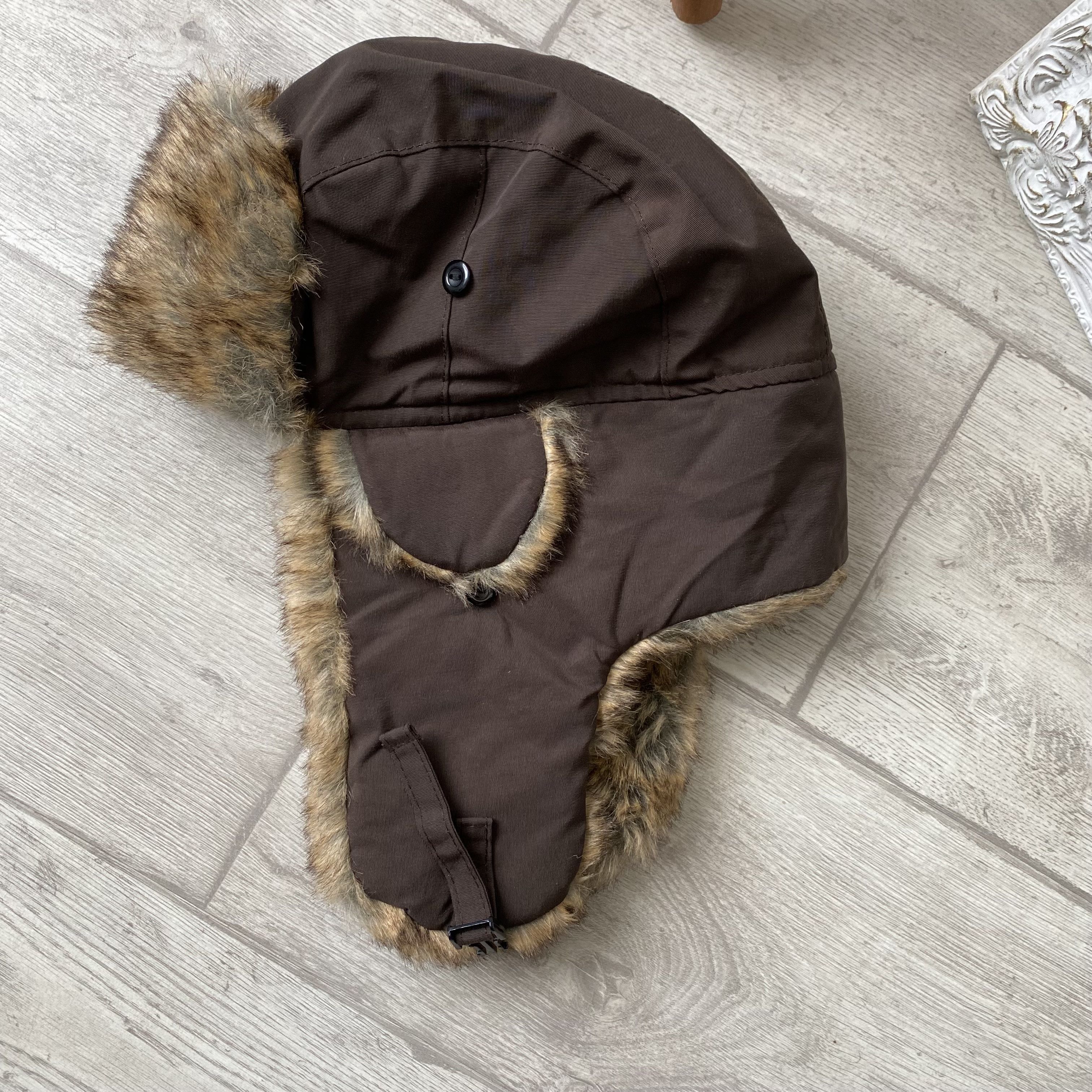 If Six Was Nine Vintage 90s Style Brown Trapper Fur Ushanka Winter Hat Y2k Size ONE SIZE - 6 Thumbnail