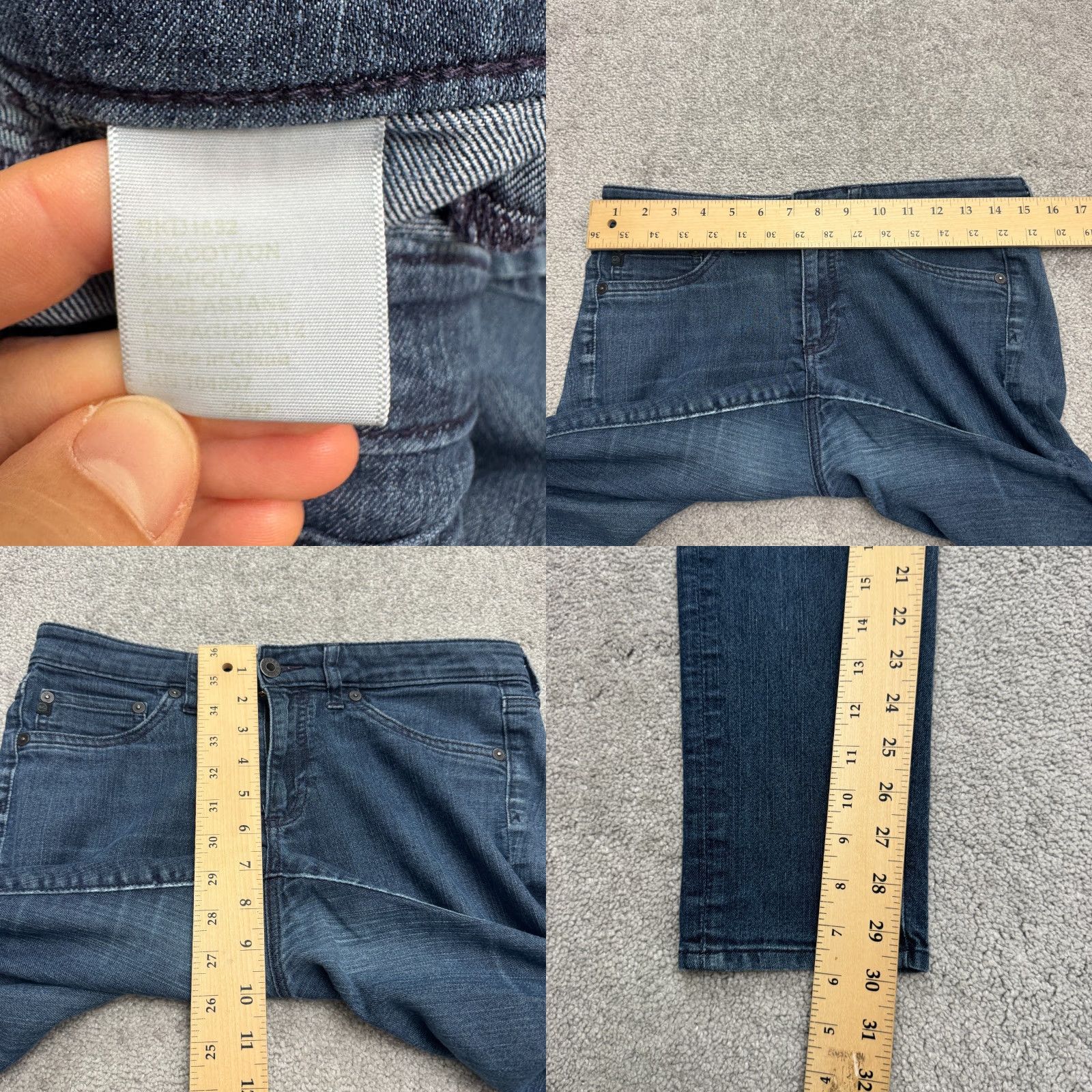 Denime AG Adriano Goldschmied Jeans Womens 30x30 Blue The Legging Super Skinny Dark Denim City Streetwear Womens Size 30" / US 8 / IT 44 - 8 Thumbnail