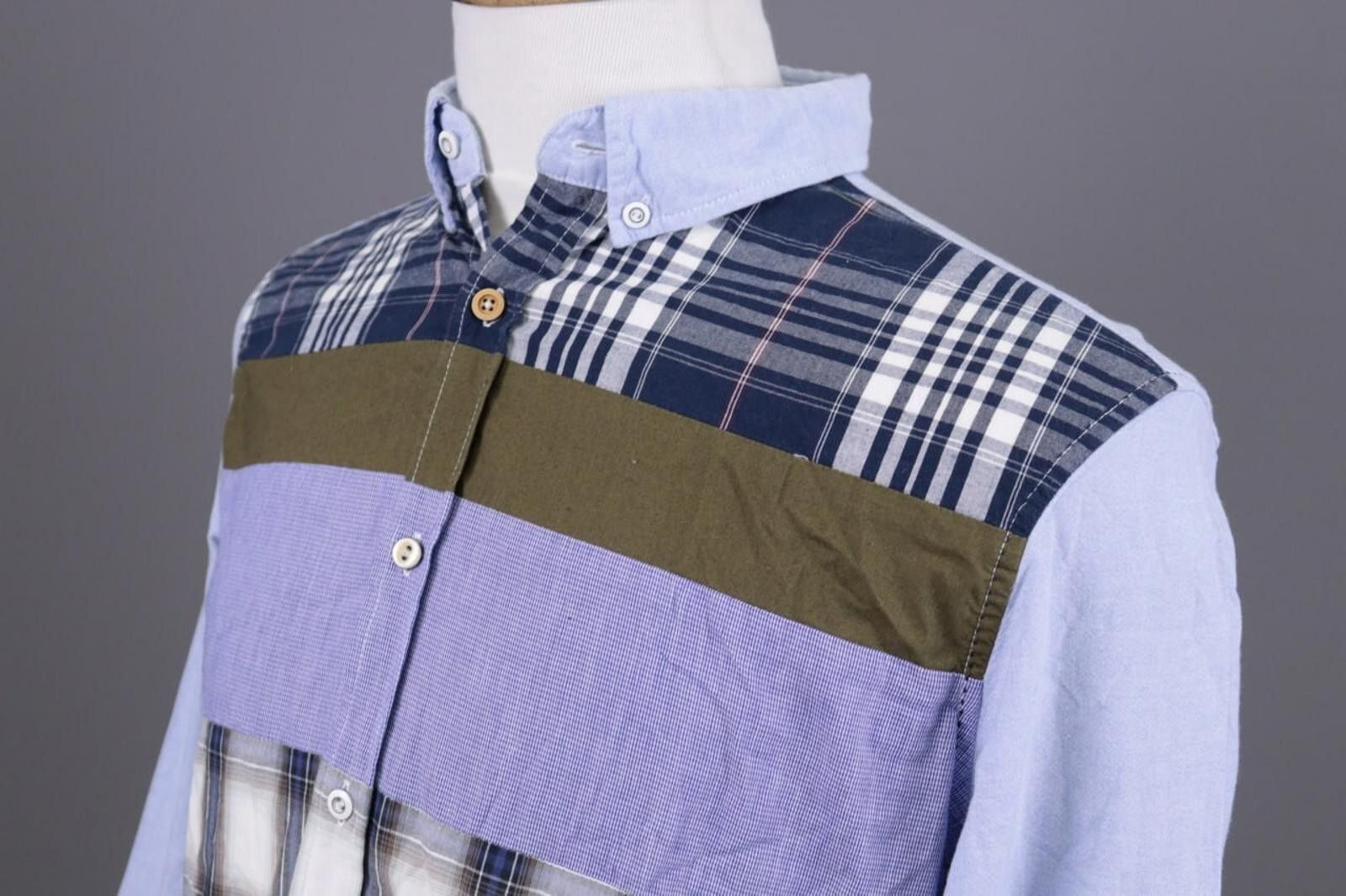 Desigual Desigual Check Designer Blue Button Down Shirt Size L Size US L / EU 52-54 / 3 - 8 Thumbnail