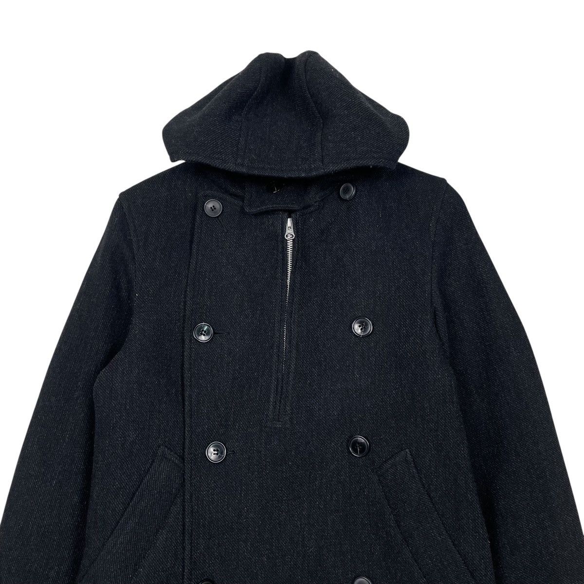 CABANE de ZUCCa Cabane De Zucca Double Breasted Hooded Wool Jacket Size US S / EU 44-46 / 1 - 2 Thumbnail