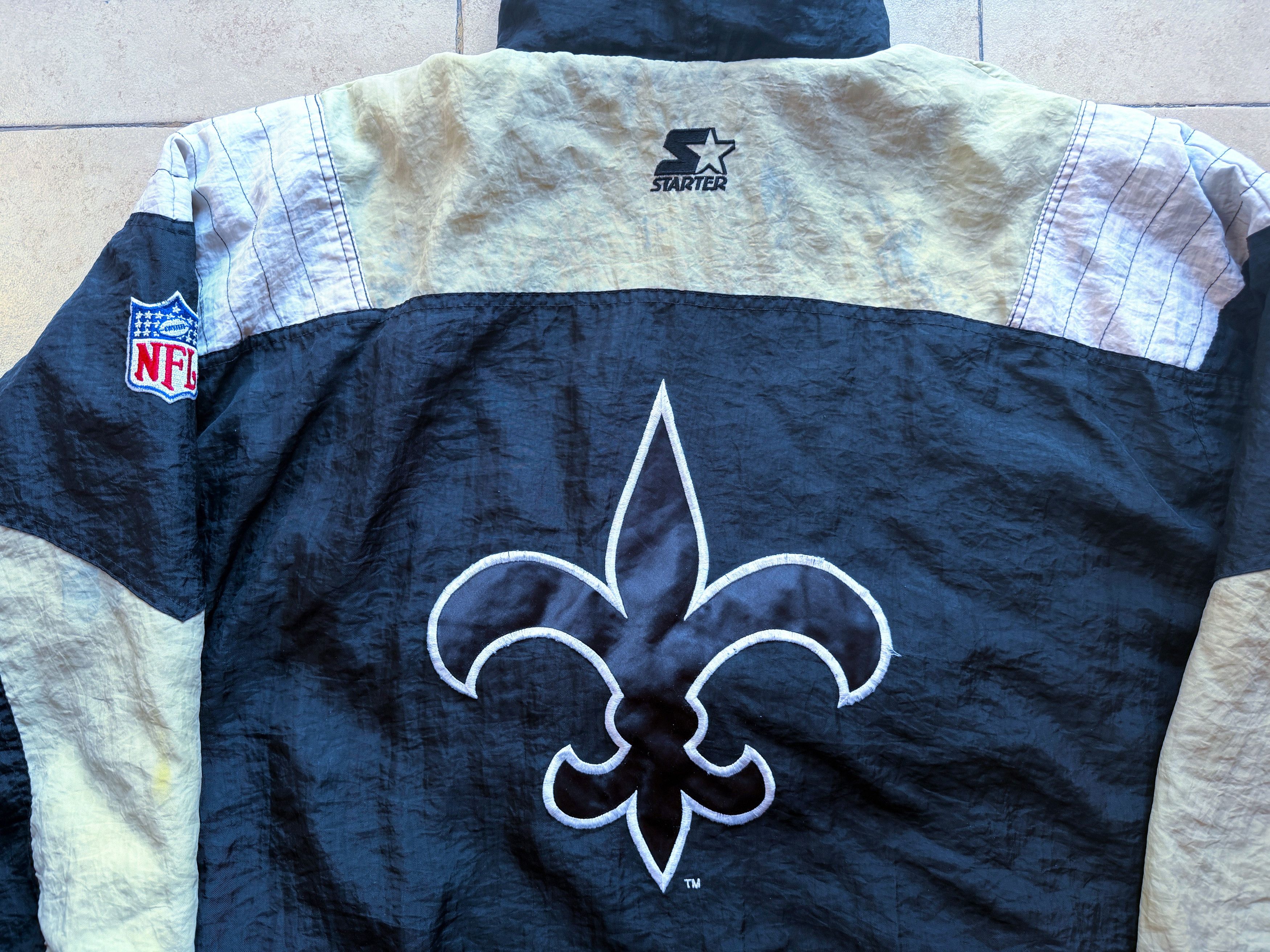 Starter New Orleans Saints 90s STARTER puffer Color Block NFL vtg Size US L / EU 52-54 / 3 - 1 Thumbnail