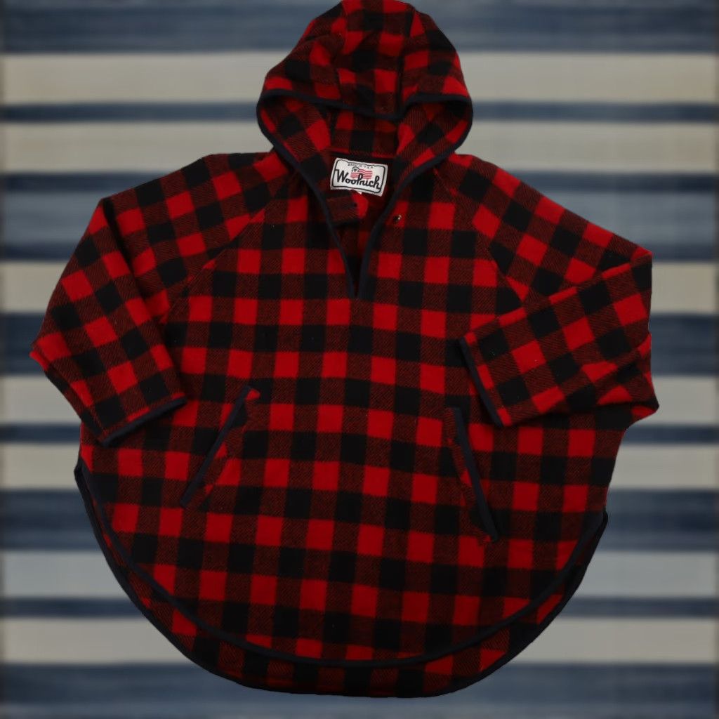 Vintage VINTAGE Woolrich Poncho Hoodie Womens Small Hooded Buffalo Plaid 100% Wool Red S Womens Size S / US 4 / IT 40 - 1 Thumbnail
