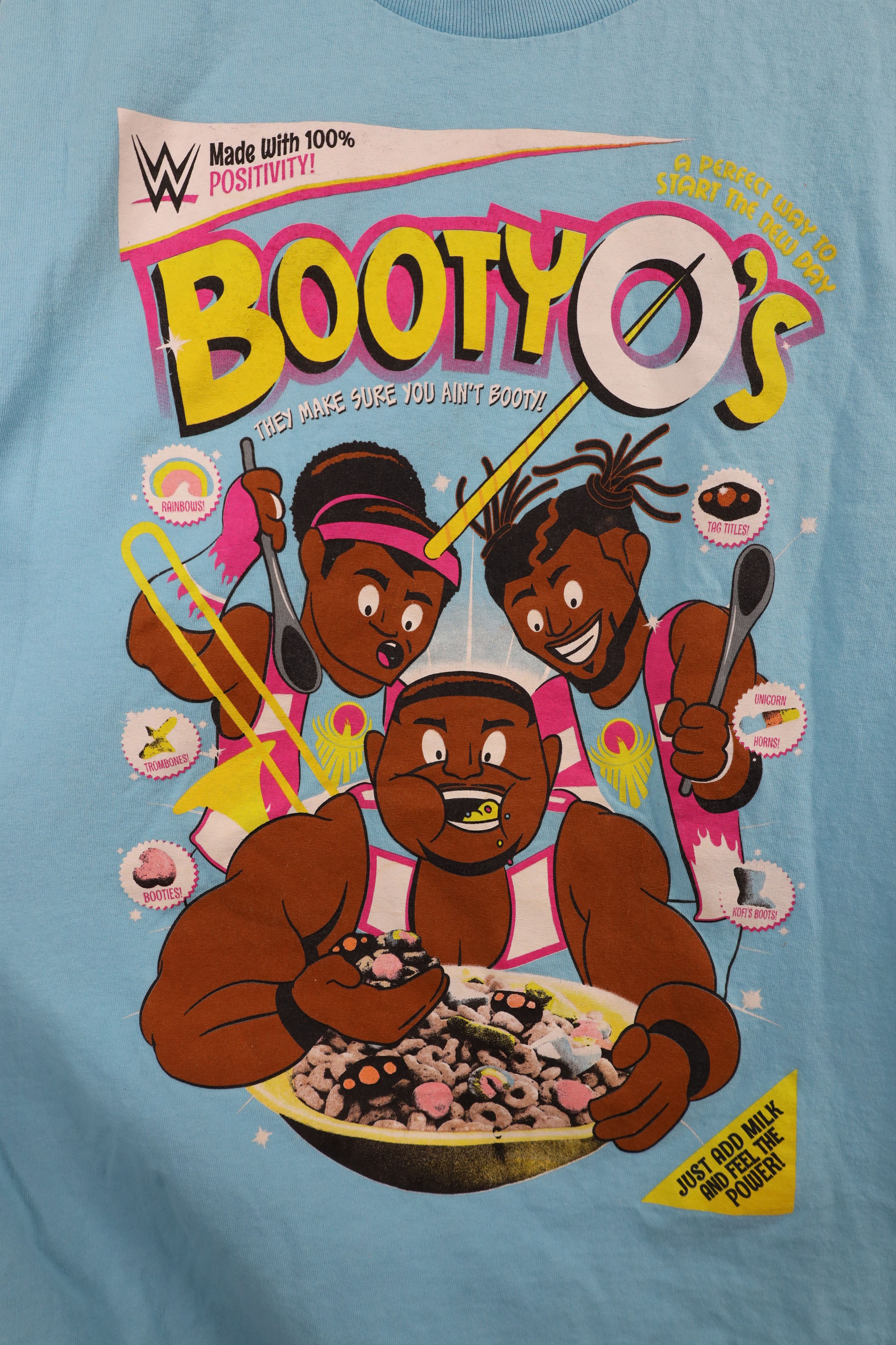 Vintage Y2K WWE Wrestling BootyO's Cereal The New Day T-Shirt Blue Size US L / EU 52-54 / 3 - 5 Thumbnail