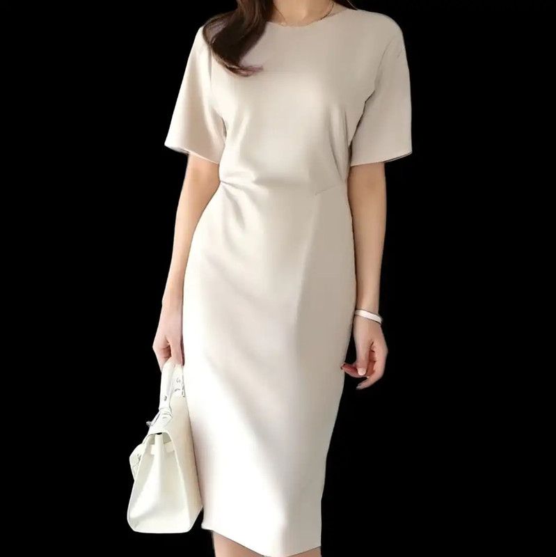 Max Mara MaxMara Khaki Midi Dress for Women 0089 Size XS / US 0-2 / IT 36-38 - 1 Thumbnail