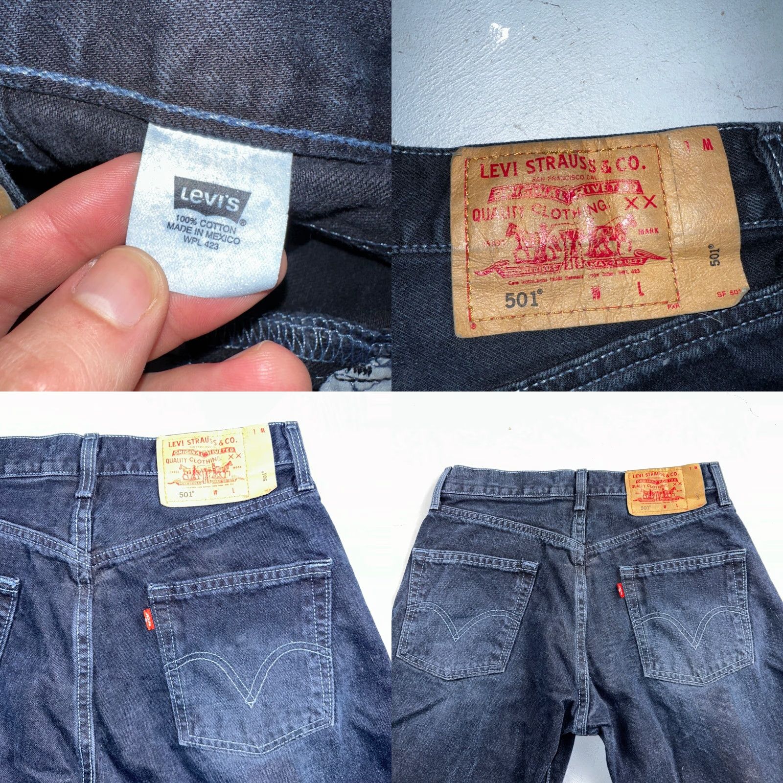 Levi's VINTAGE Levi's 501 Jeans 90s Mexico Straight Levi's 501 30x32 Dark Wash Blue Men Jeans 30 Regular 32 Inseam 90s Theme Vintage Size US 30 / EU 46 - 9 Thumbnail