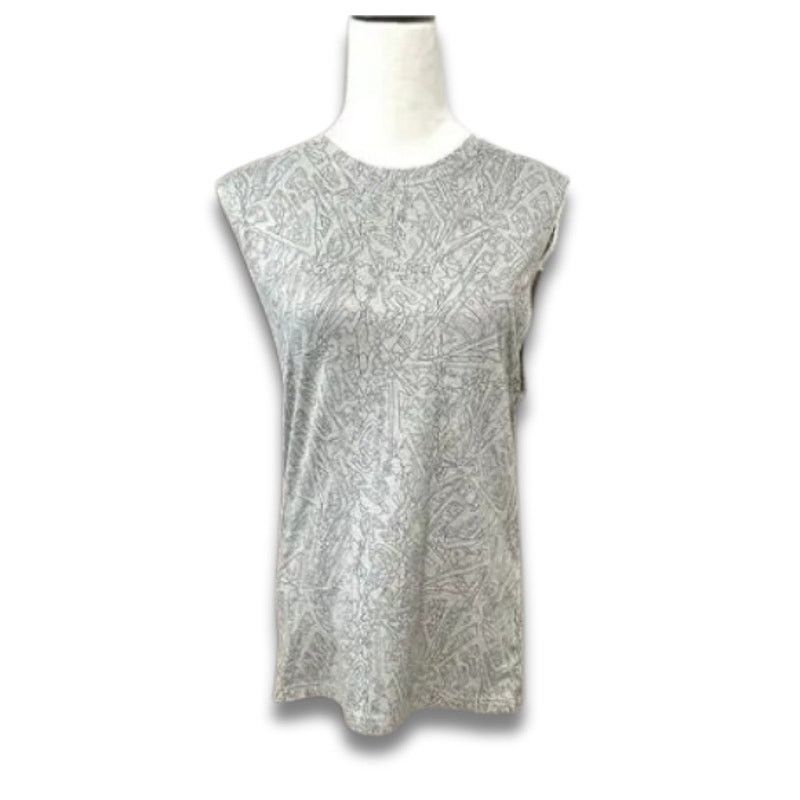 Other Fabletics Tank Top Crew Neck Sleeveless Abstract Gray Small Size S / US 4 / IT 40 - 1 Thumbnail