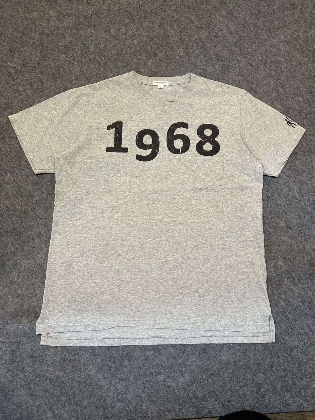 Engineered Garments vintage-style grey cotton jersey t-shirt a "1968" graphic. Size US L / EU 52-54 / 3 - 1 Thumbnail