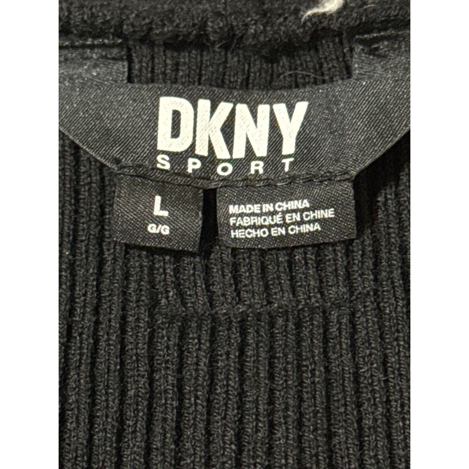 DKNY DKNY Black Ribbed Henley Long-Sleeve Bodysuit Medium Size L / US 10 / IT 46 - 5 Thumbnail