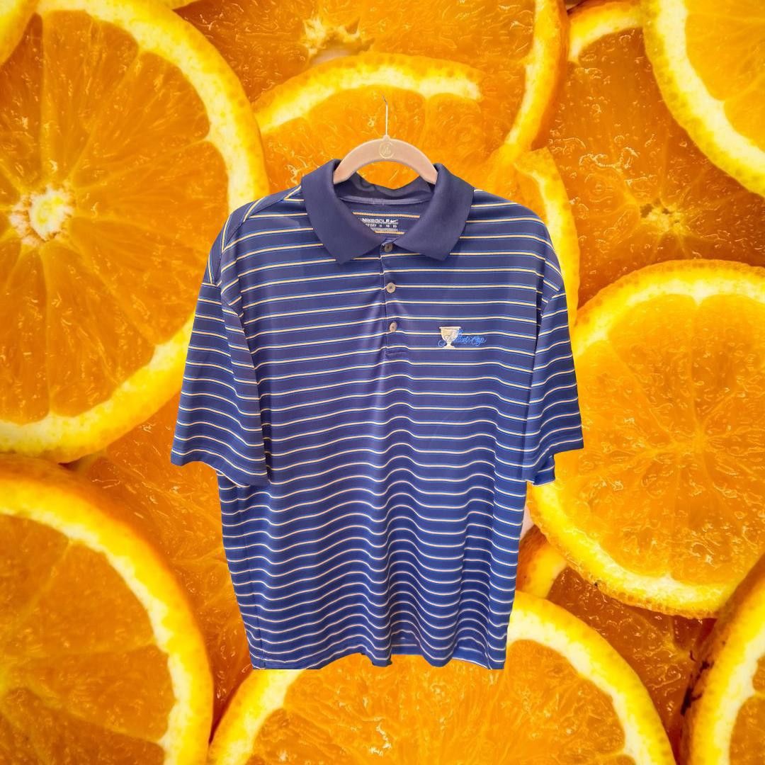 Nike Nike Golf Presidents Cup Blue and Yellow Striped Polo Shirt Size US XL / EU 56 / 4 - 1 Thumbnail