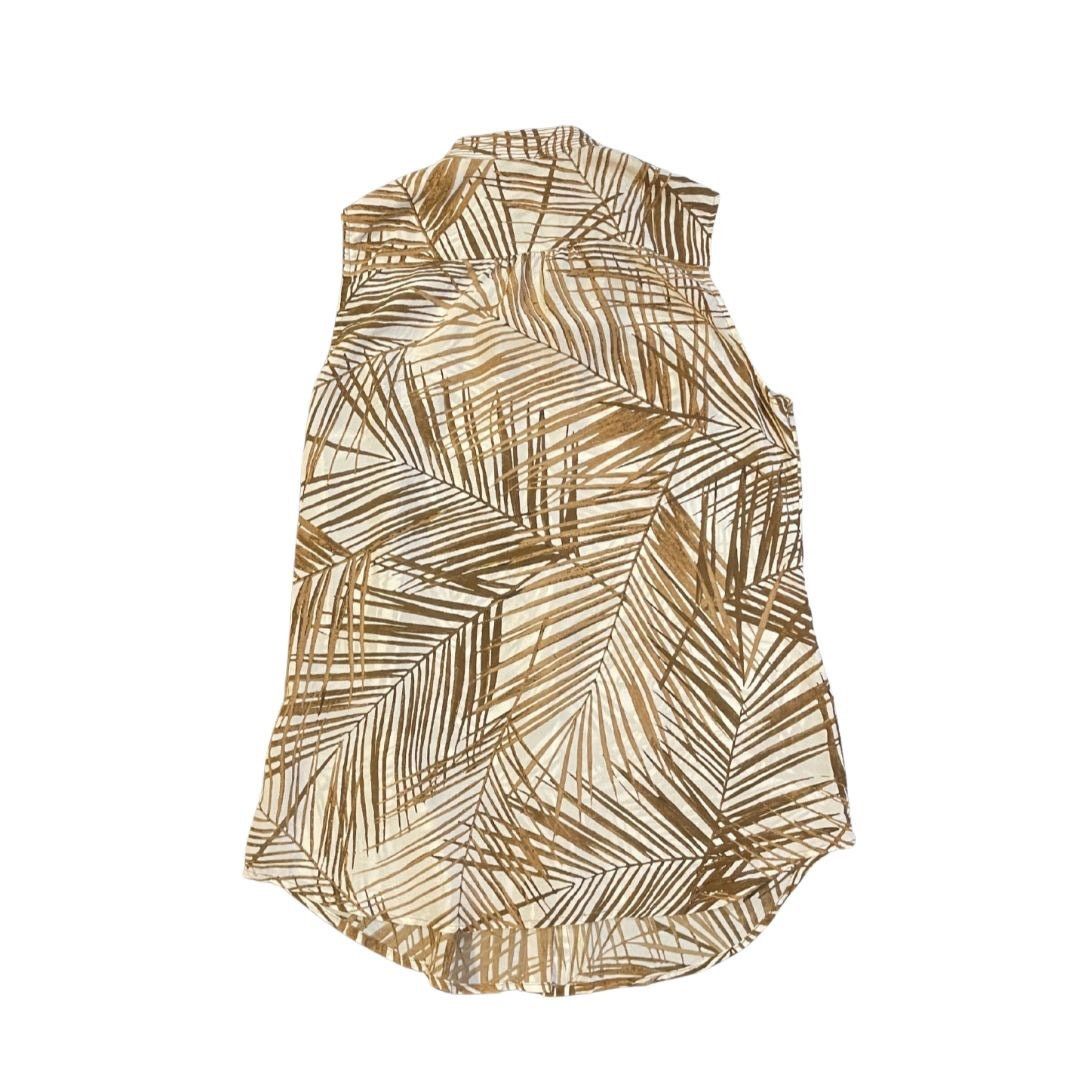 Banana Republic Sleeveless Silk Button Down Blouse Tropical Vacation Resort Size M / US 6-8 / IT 42-44 - 2 Thumbnail
