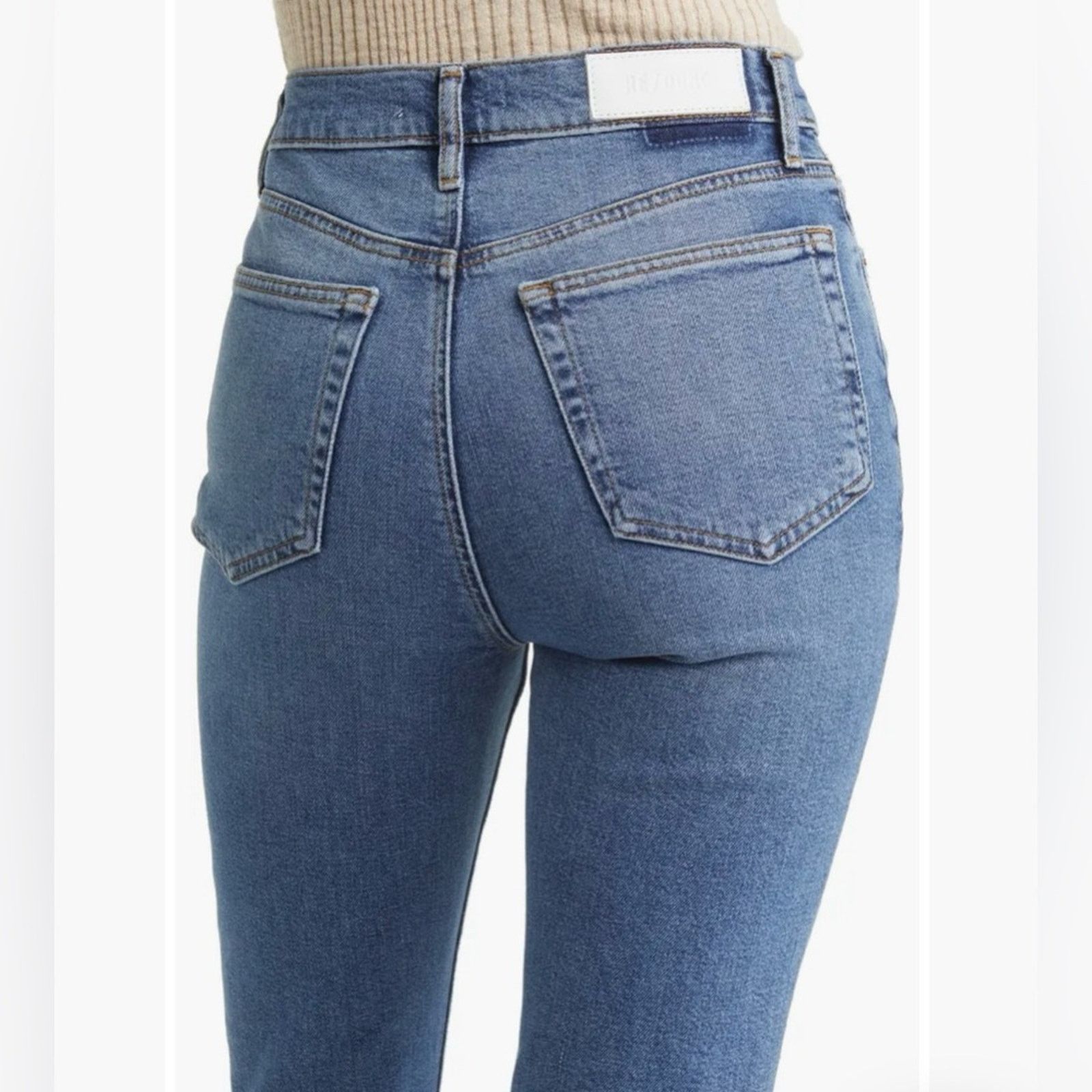 RE/DONE New! Re/Done 70s High Rise Crop Boot Jeans - 25 - $275 Size 25" / US 0 / IT 36 - 4 Thumbnail
