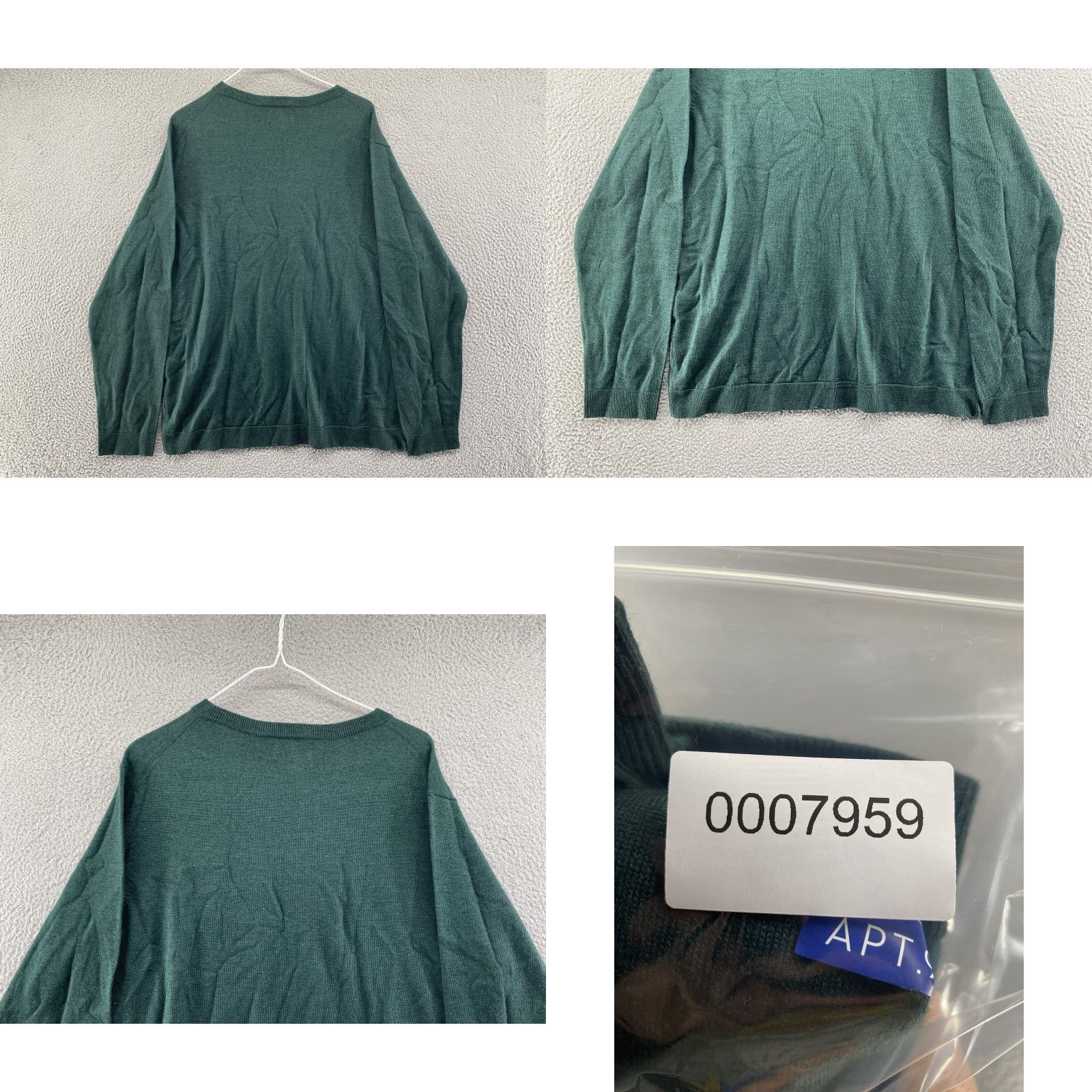 Apt. 9 VINTAGE Mens APT.9 Merino Blend Green Slim Fit V-Neck Long Sleeve Sweater SZ XL Soft NEW Size US XL / EU 56 / 4 - 8 Thumbnail