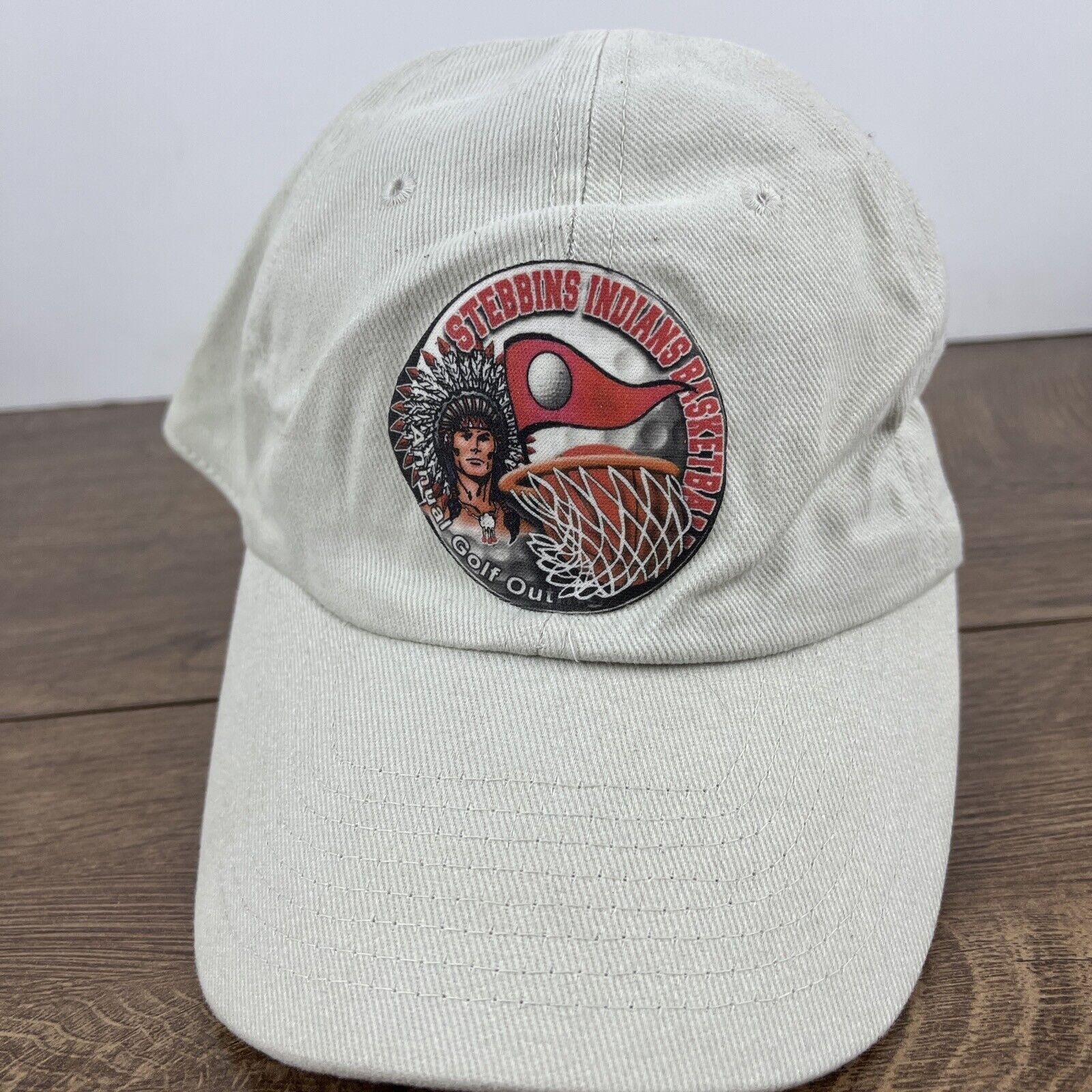 Other Stebbins Indians Basketball Hat Tan Brown Hat Adjustable Adu Size ONE SIZE - 4 Thumbnail