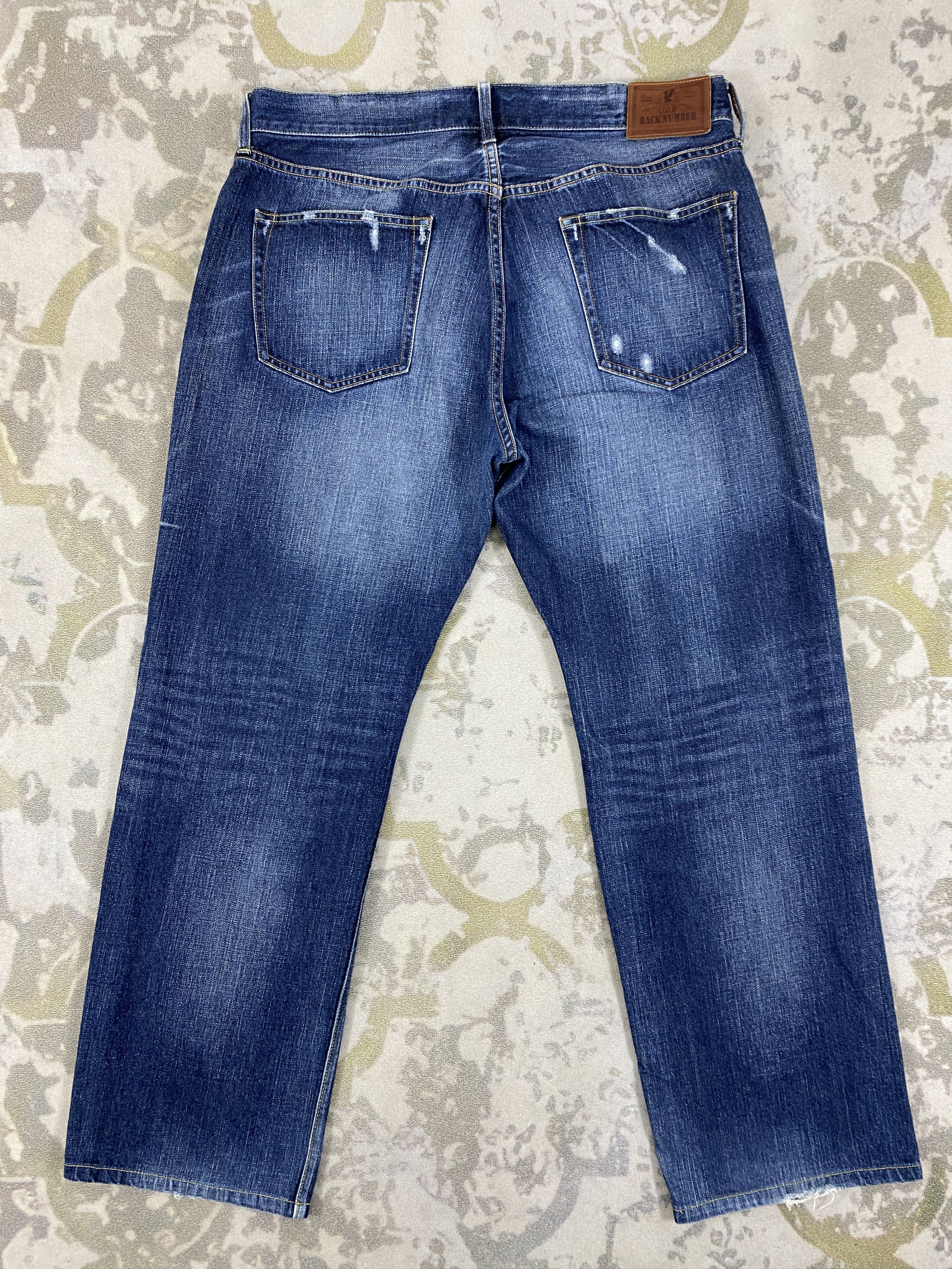 Japanese Brand Blue Vintage Back Number Jeans 36x30 Denim- JN3547 Size US 36 / EU 52 - 2 Thumbnail