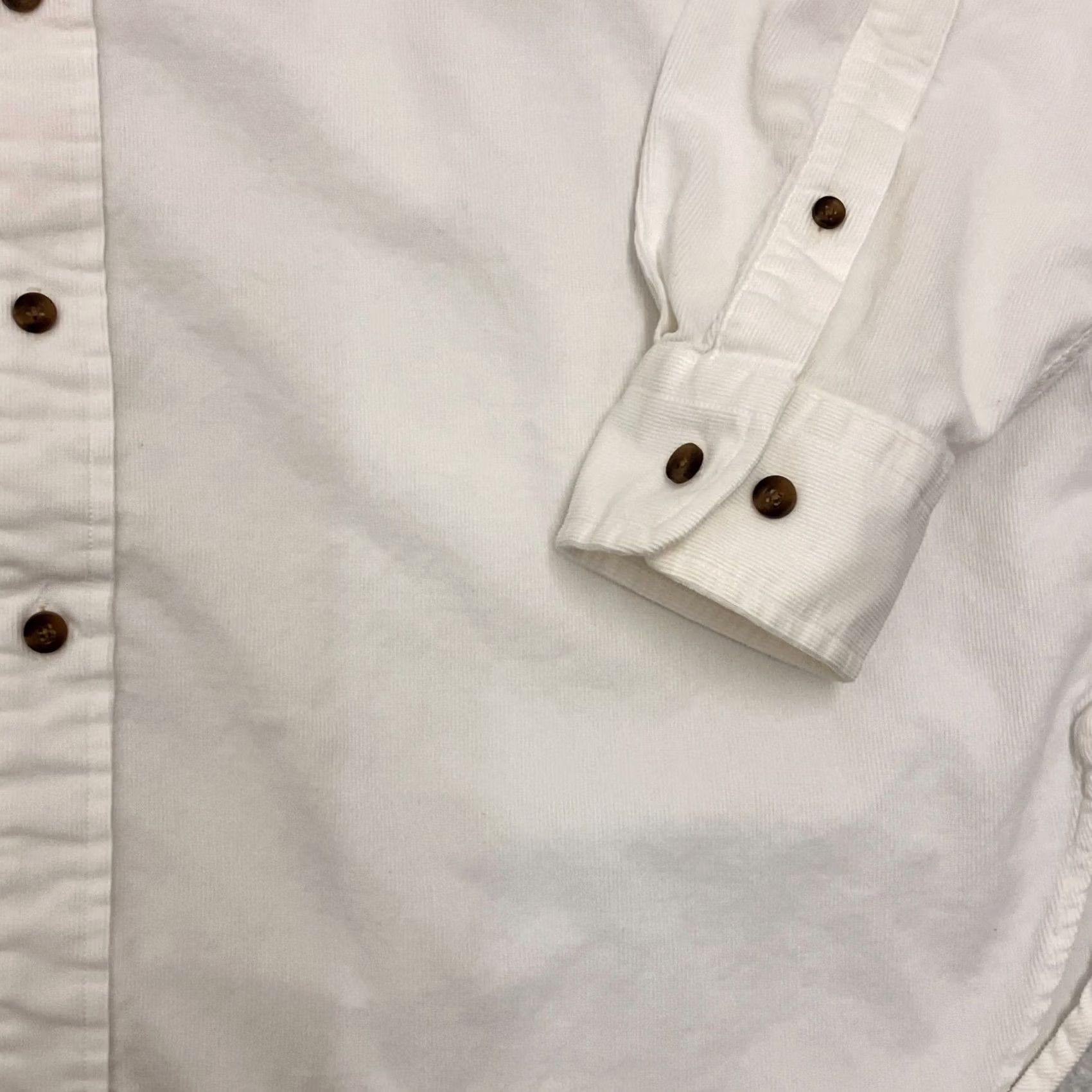 Nautica Nautica Corduroy Shirt Mens Large White Long Sleeve Button Down Cotton Size US L / EU 52-54 / 3 - 4 Thumbnail