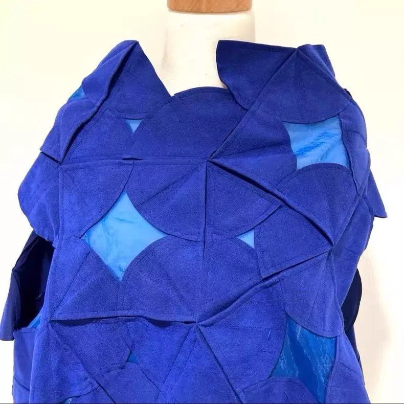 Comme des Garcons Comme Des Garcons Blue Circular Patchwork Asymmetric Vest Size S / US 4 / IT 40 - 5 Thumbnail