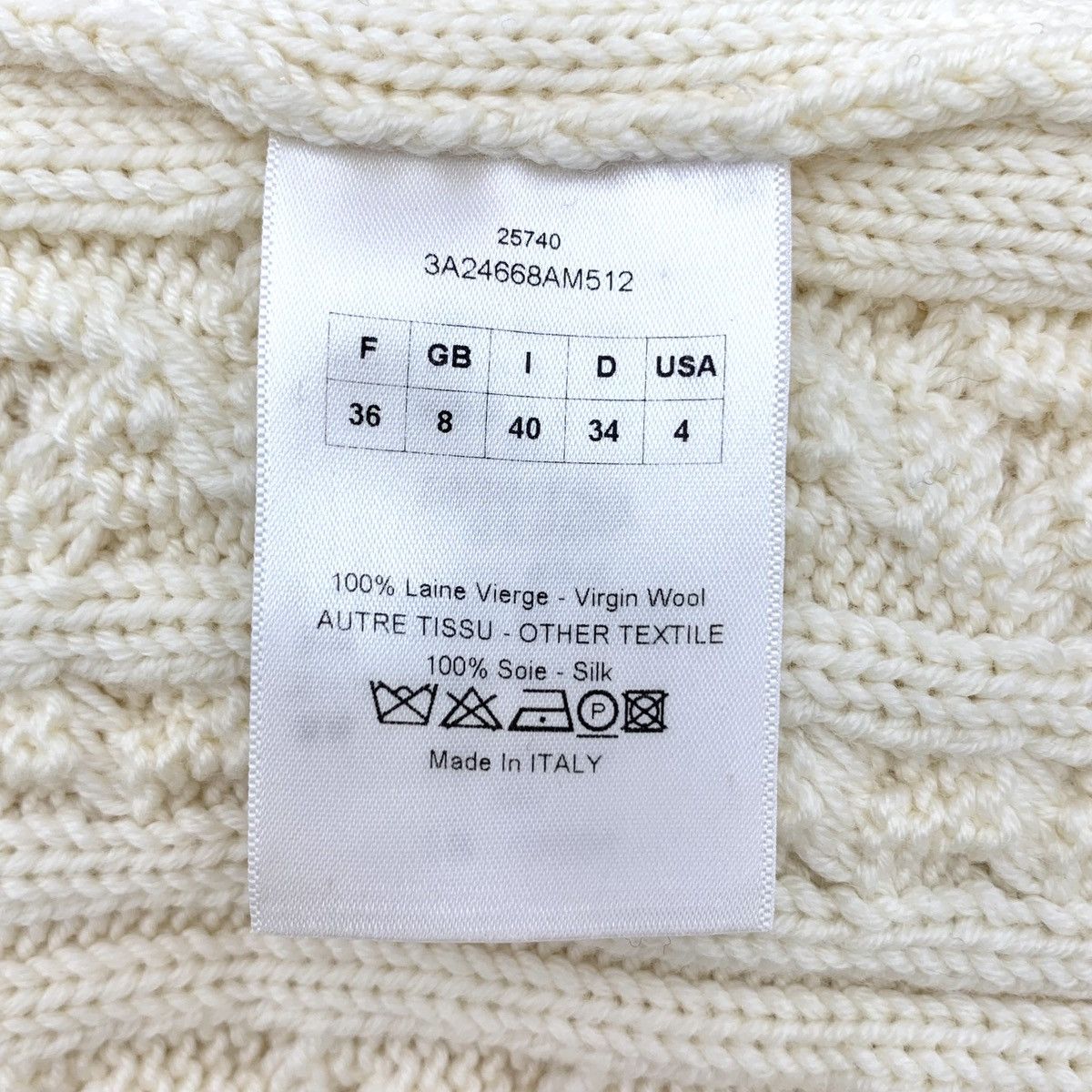 Dior Dior Vertical Twisted Knit Wool Spliced Knit Dress K26WX Size XS / US 0-2 / IT 36-38 - 8 Thumbnail